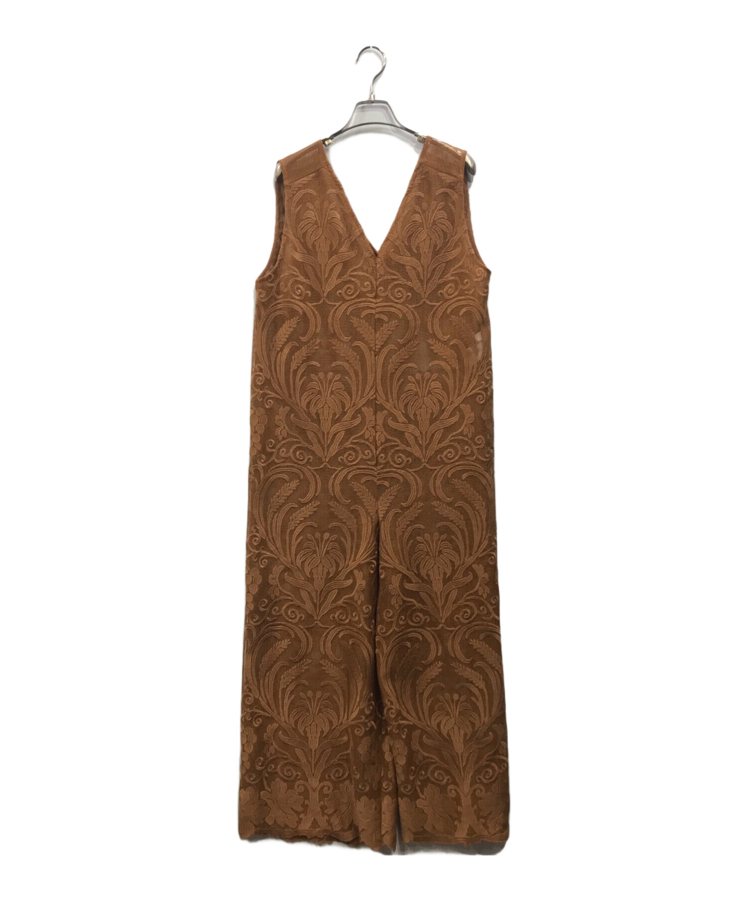 中古・古着通販】AMERI (アメリ) CHLOE V NECK ROMPERS ブラウン 