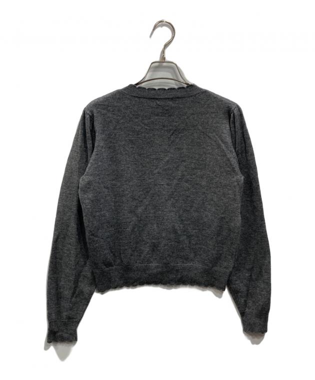 bibiy グレー カーディガン 中古・古着通販】Bibiy. (ビビィ) ロゴ刺繍ニットカーディガン グレー