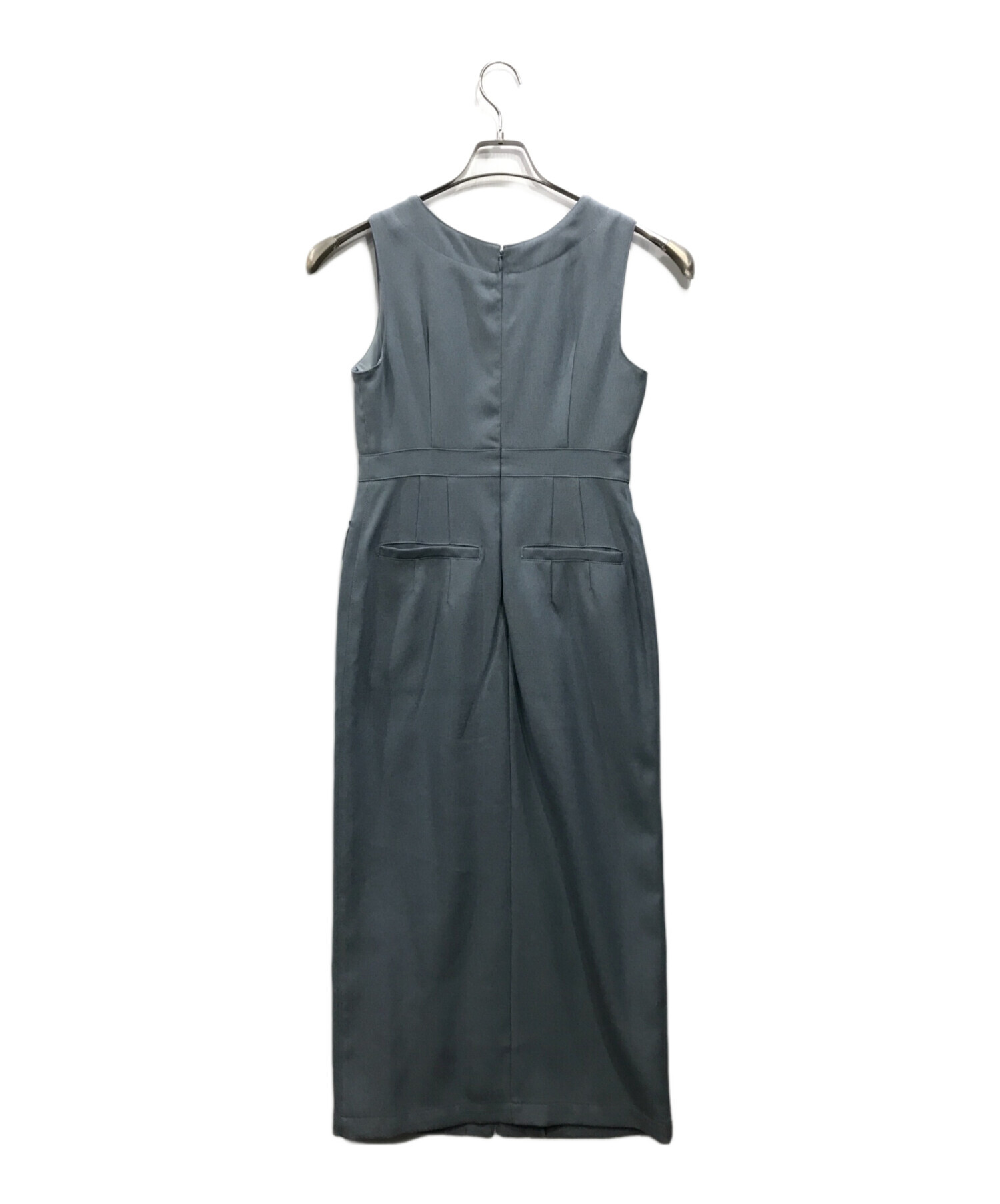 中古・古着通販】CLANE (クラネ) LADY MILITARY ONEPIECE ブルー 