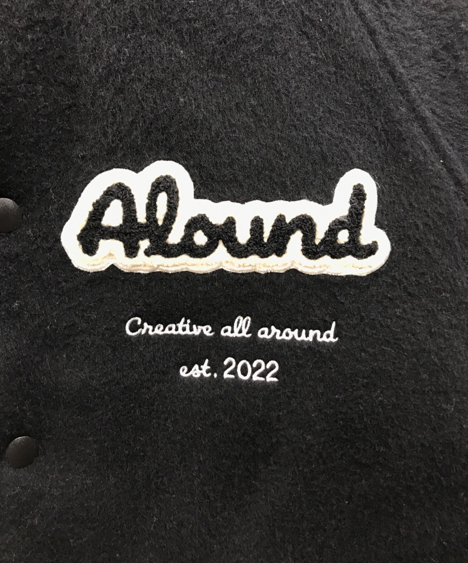 中古・古着通販】ALOUND (アラウンド) wool versity jacket ブラック