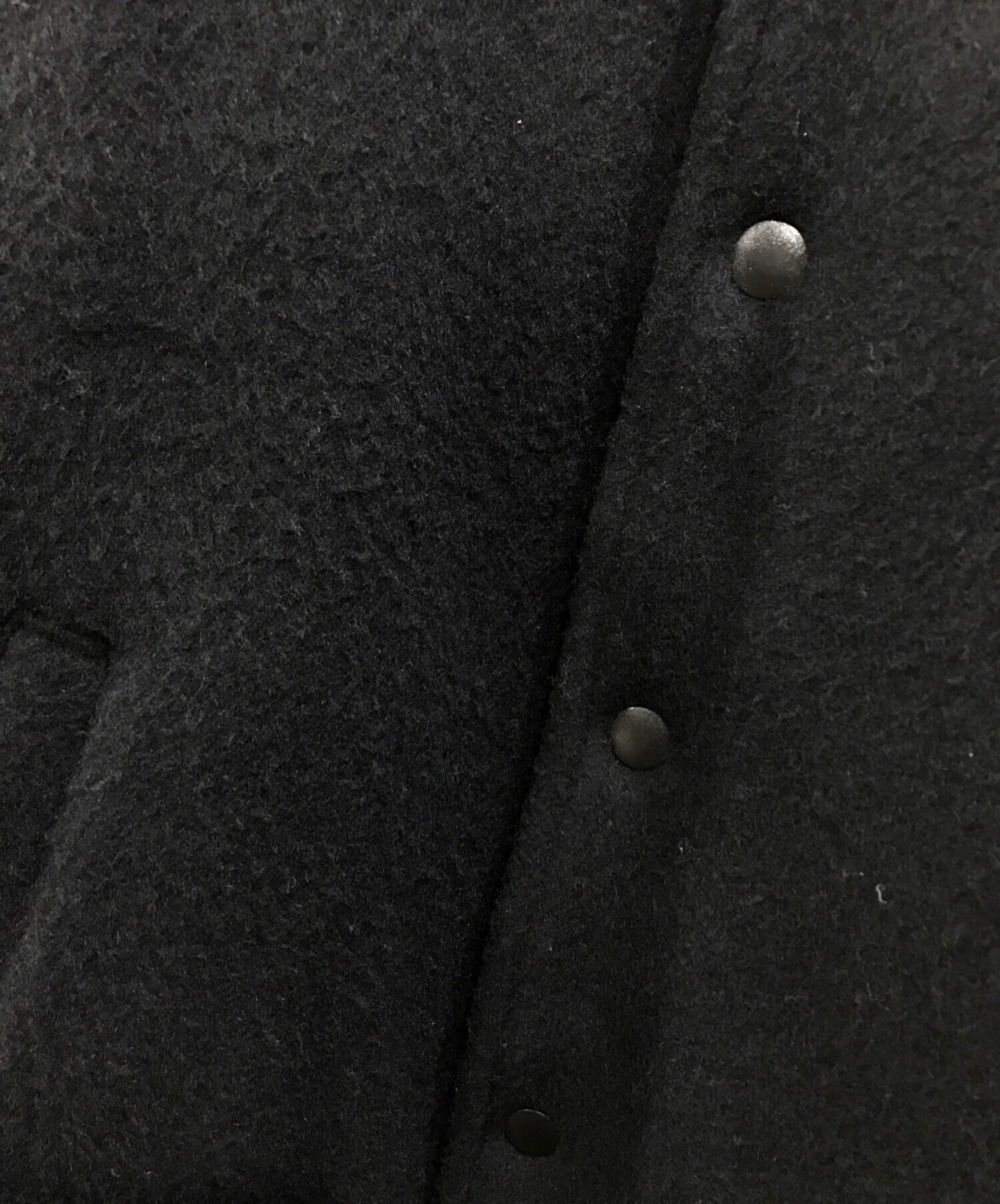 中古・古着通販】ALOUND (アラウンド) wool versity jacket ブラック