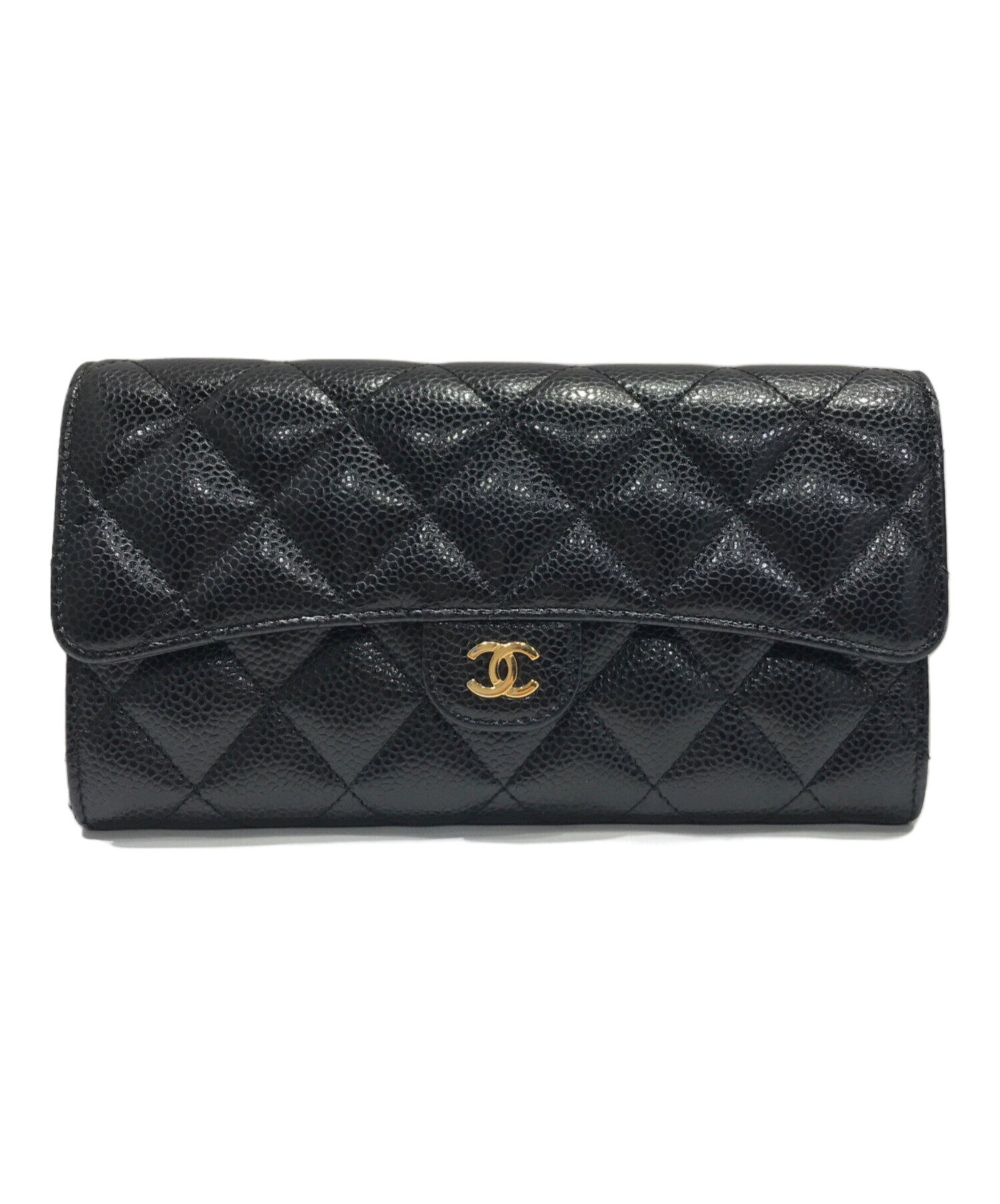 中古・古着通販】CHANEL (シャネル) マトラッセ 長財布 ブラック 