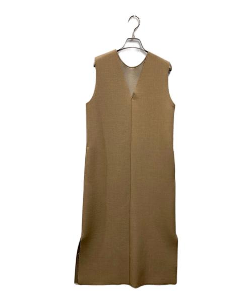中古・古着通販】AMERI (アメリ) 2WAY SPONGE SHIFT DRESS ベージュ 