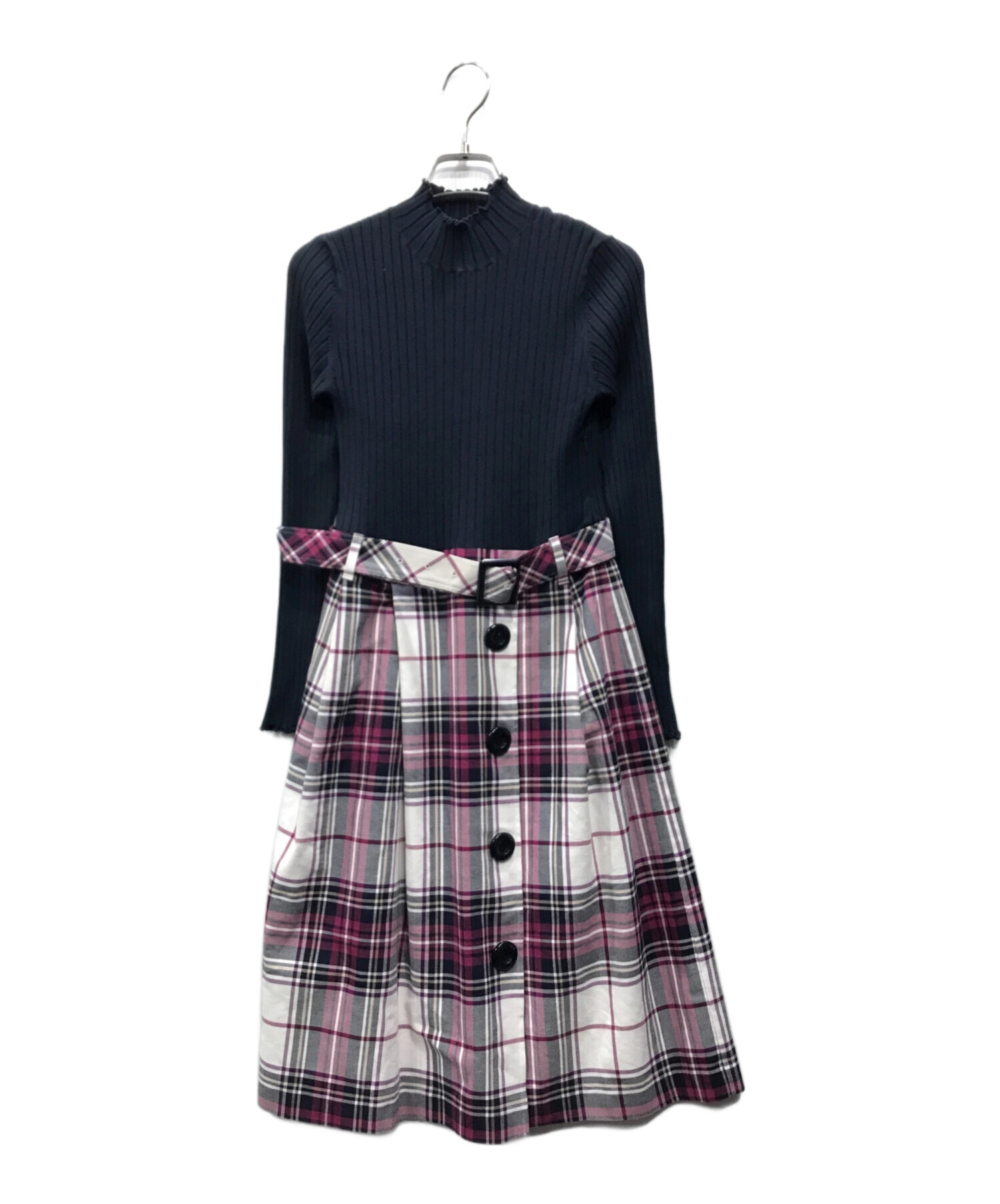 ブルーレーベル BLUE LABEL CRESTBRIDGE 切り替えワンピース 中古・古着通販】BLUE LABEL CRESTBRIDGE (ブルーレーベルクレスト