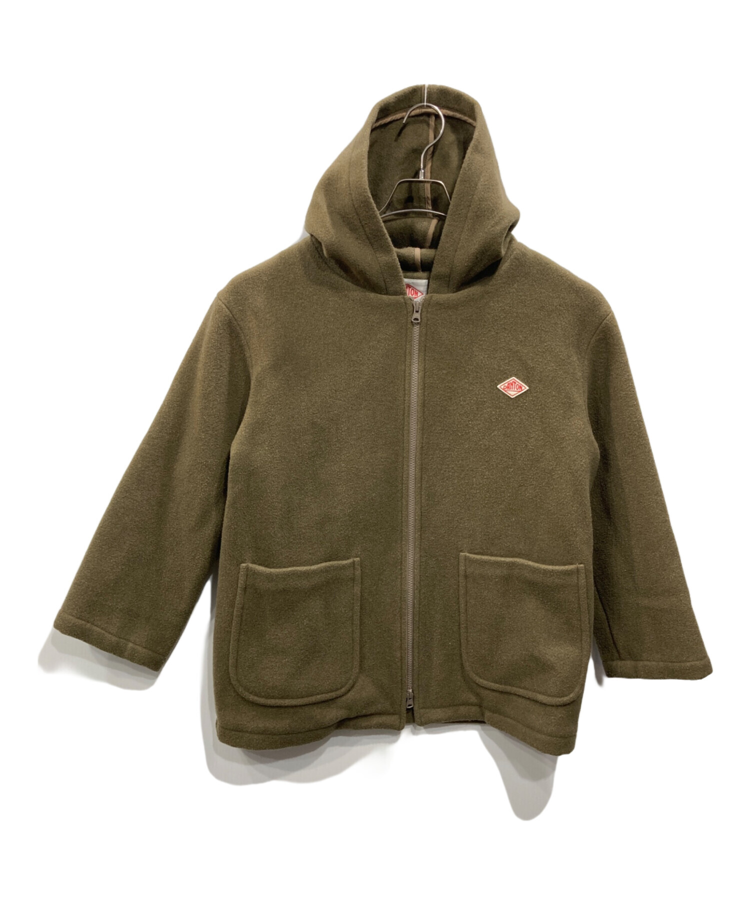 中古・古着通販】DANTON (ダントン) ZIP HOODED JACKET カーキ サイズ
