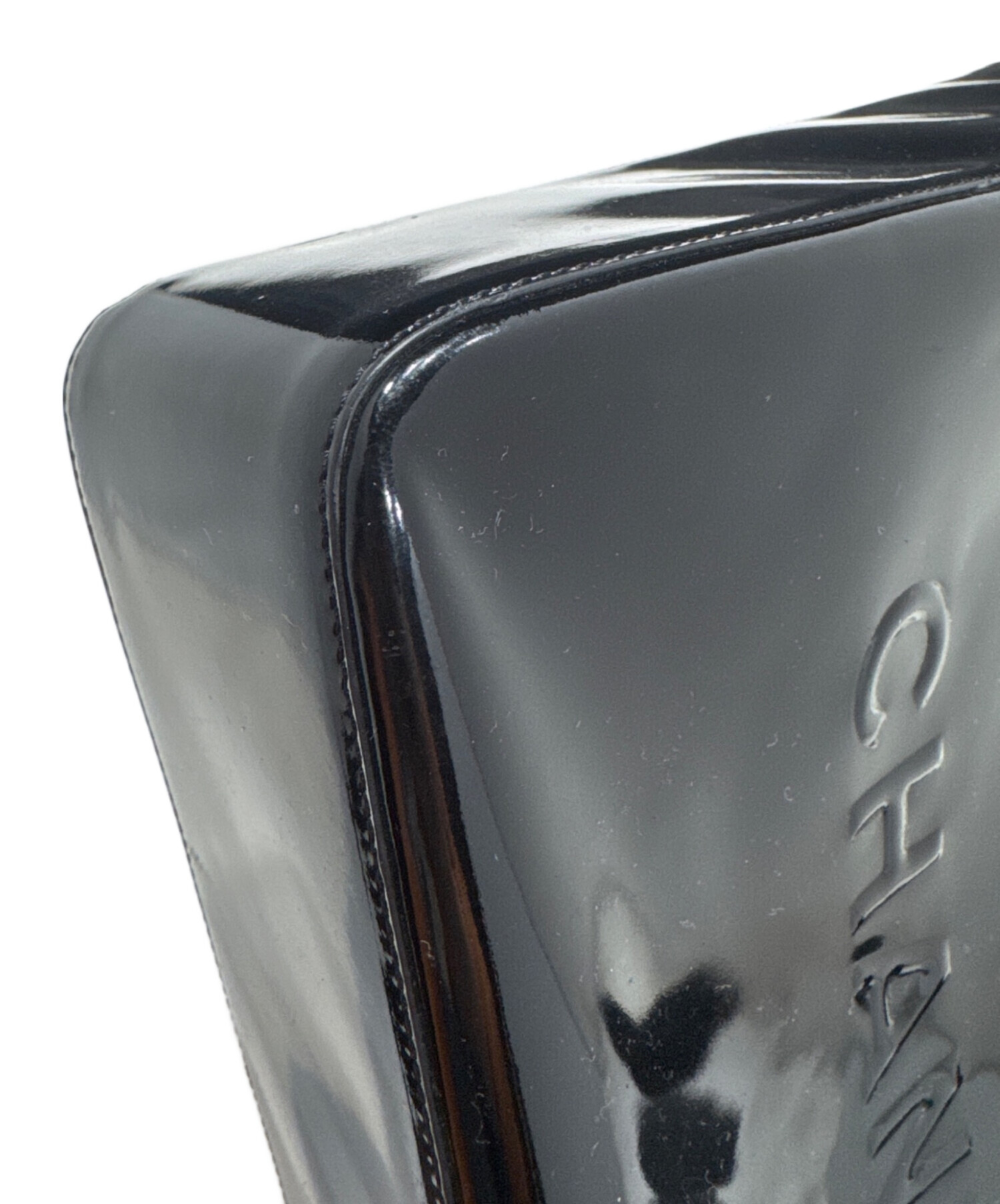 中古・古着通販】CHANEL (シャネル) エナメルトートバッグ ブラック