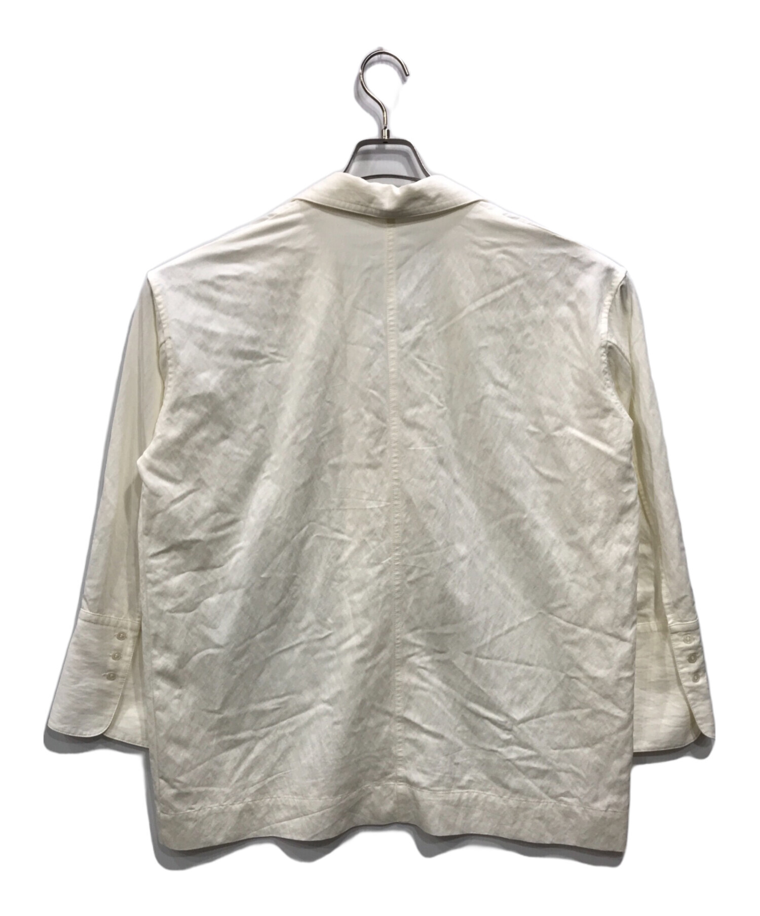 中古・古着通販】CLANE (クラネ) DEEP SKIPPER OVER SHIRT ホワイト 
