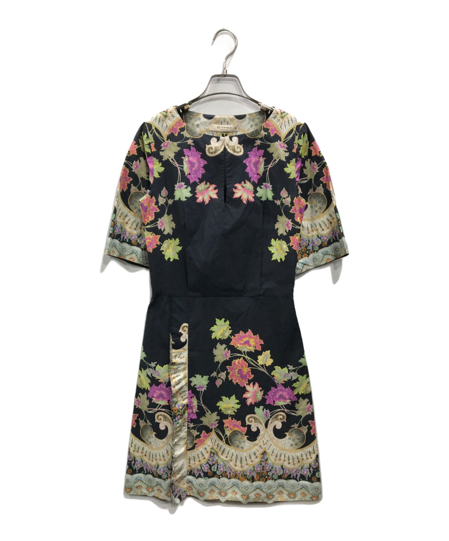 エトロプリントワンピース 中古・古着通販】ETRO (エトロ) ペイズリー柄ワンピース マルチカラー