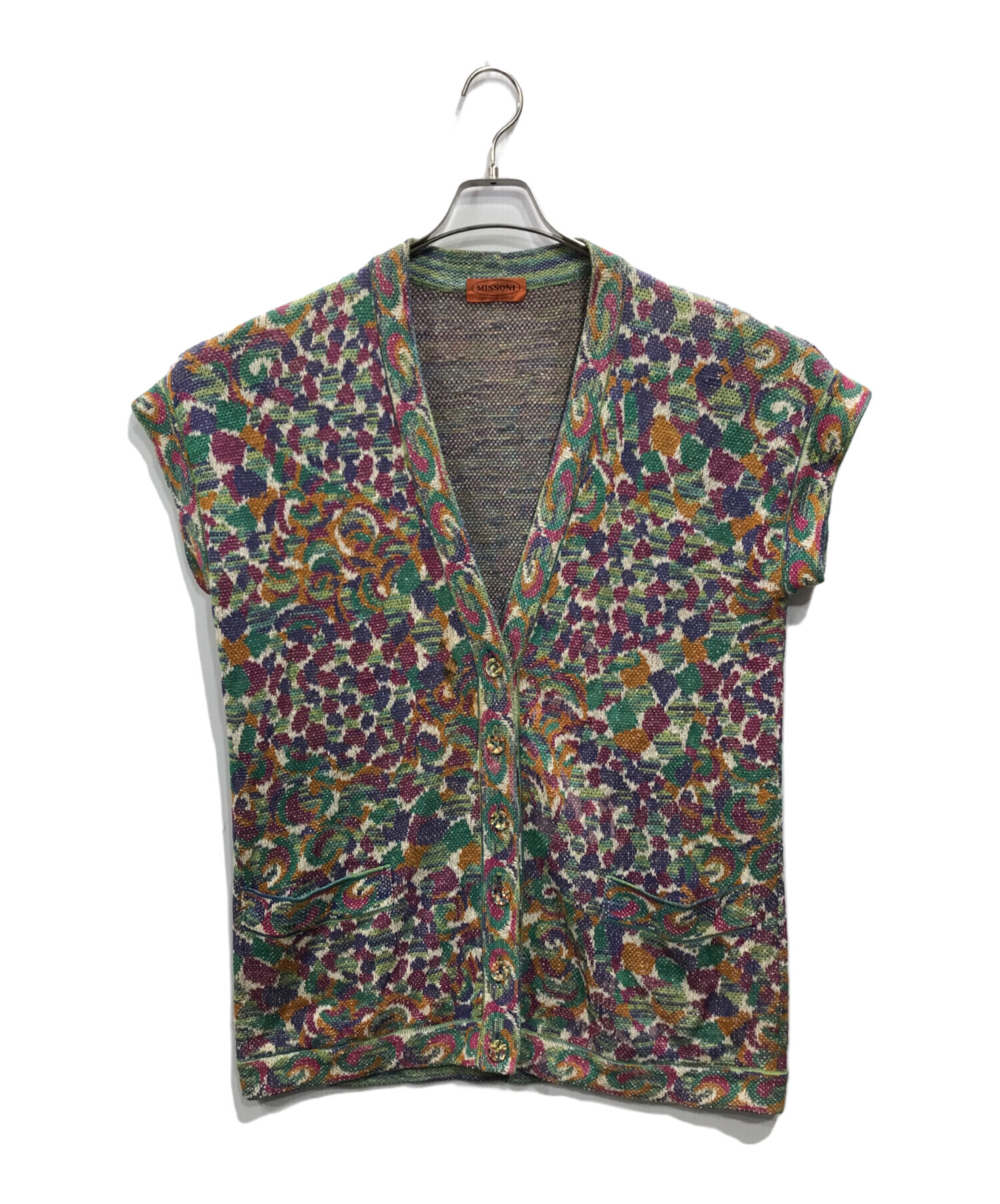 中古・古着通販】MISSONI (ミッソーニ) 総柄ニットベスト マルチカラー 