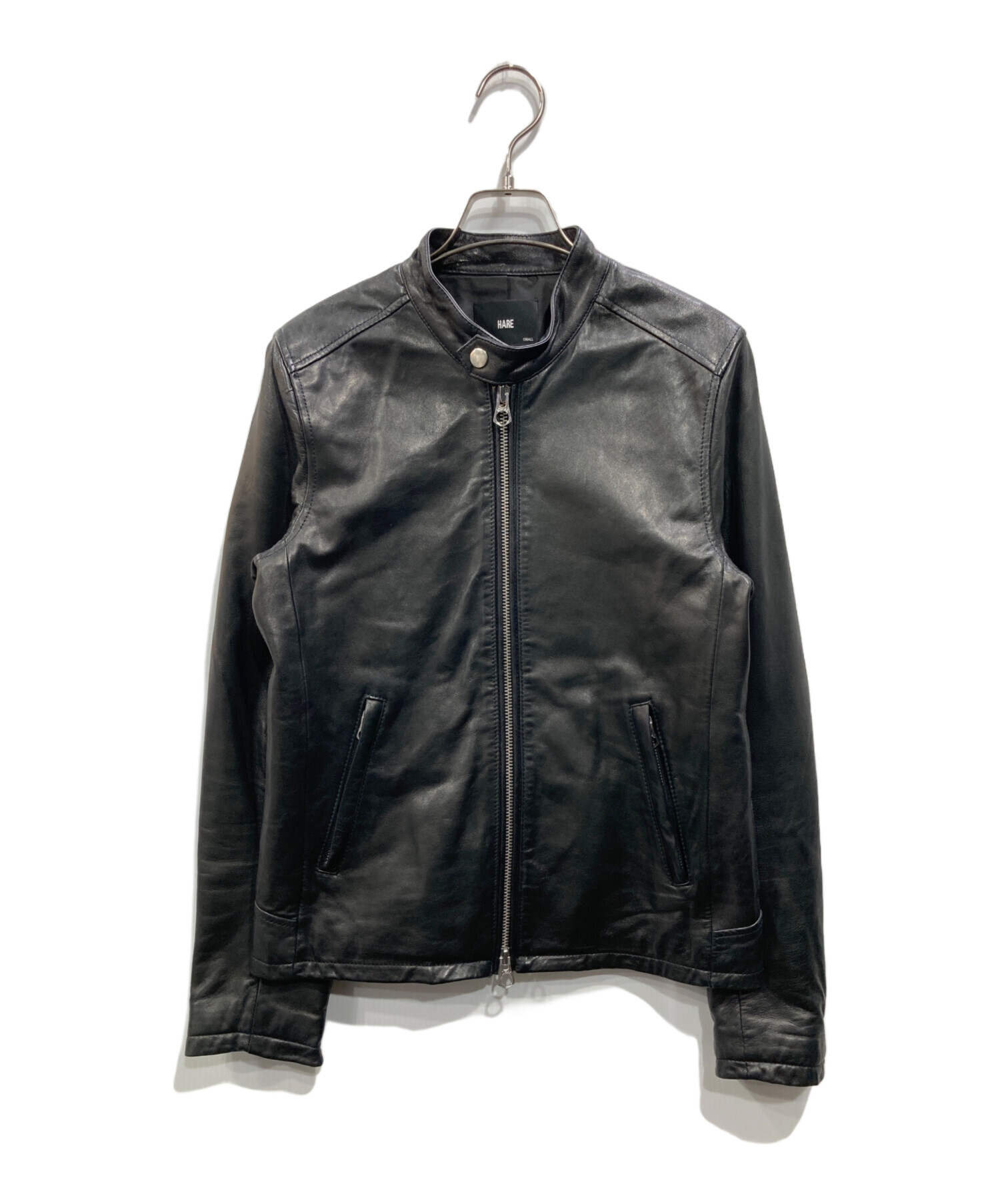 【新品未使用】 HARE ハレ ラムレザー ライダースジャケット 中古・古着通販】HARE (ハレ) ラムレザーライダースジャケット