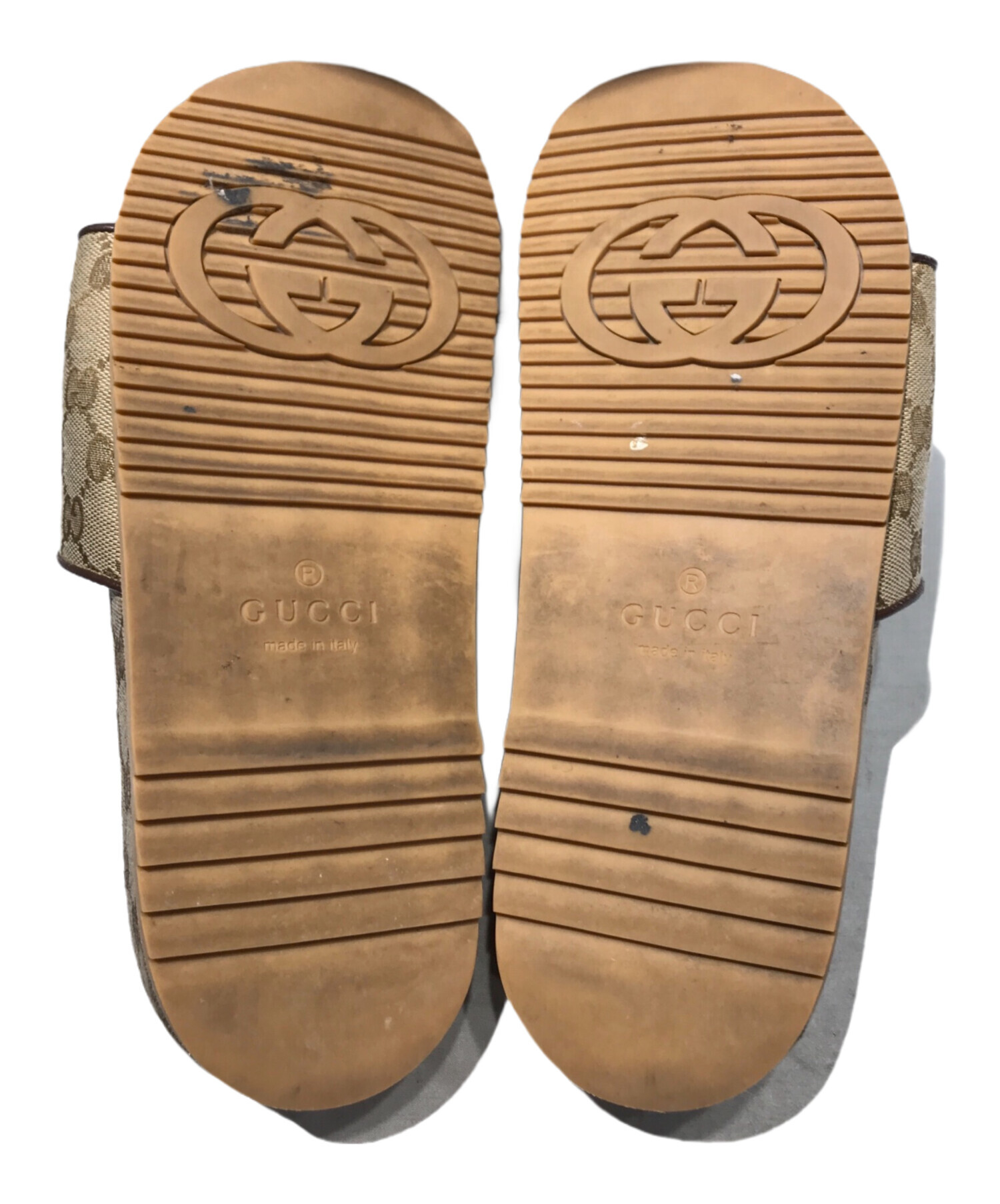 Gucci サンダル ベージュ　28cm 中古・古着通販】GUCCI (グッチ) GGキャンバス サンダル ベージュ