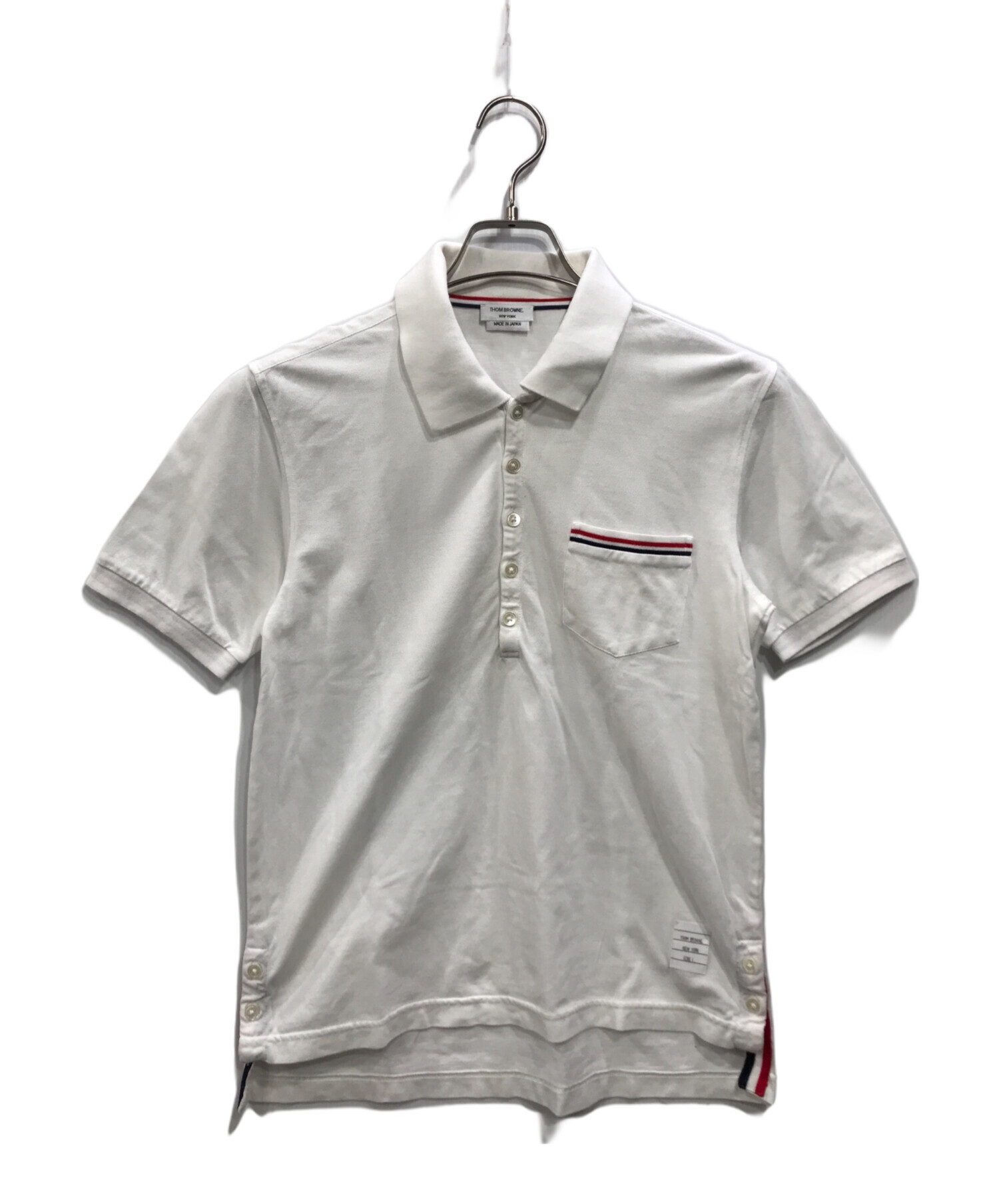 中古・古着通販】Thom Browne (トムブラウン) ポロシャツ ホワイト 