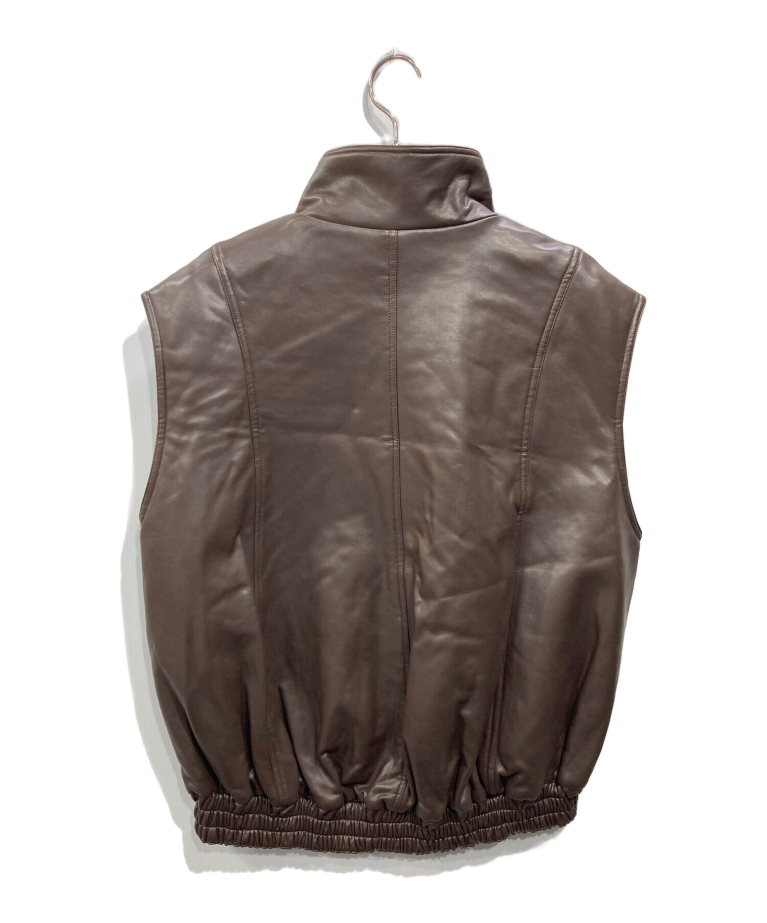 中古・古着通販】machatt (マチャット) エコレザーベスト ブラウン