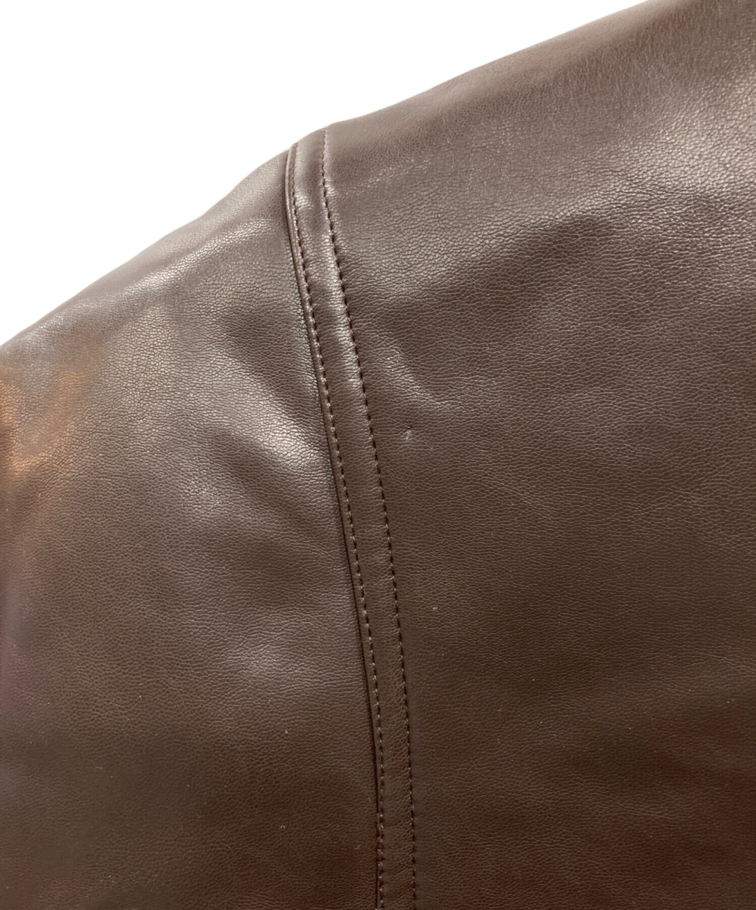 中古・古着通販】machatt (マチャット) エコレザーベスト ブラウン