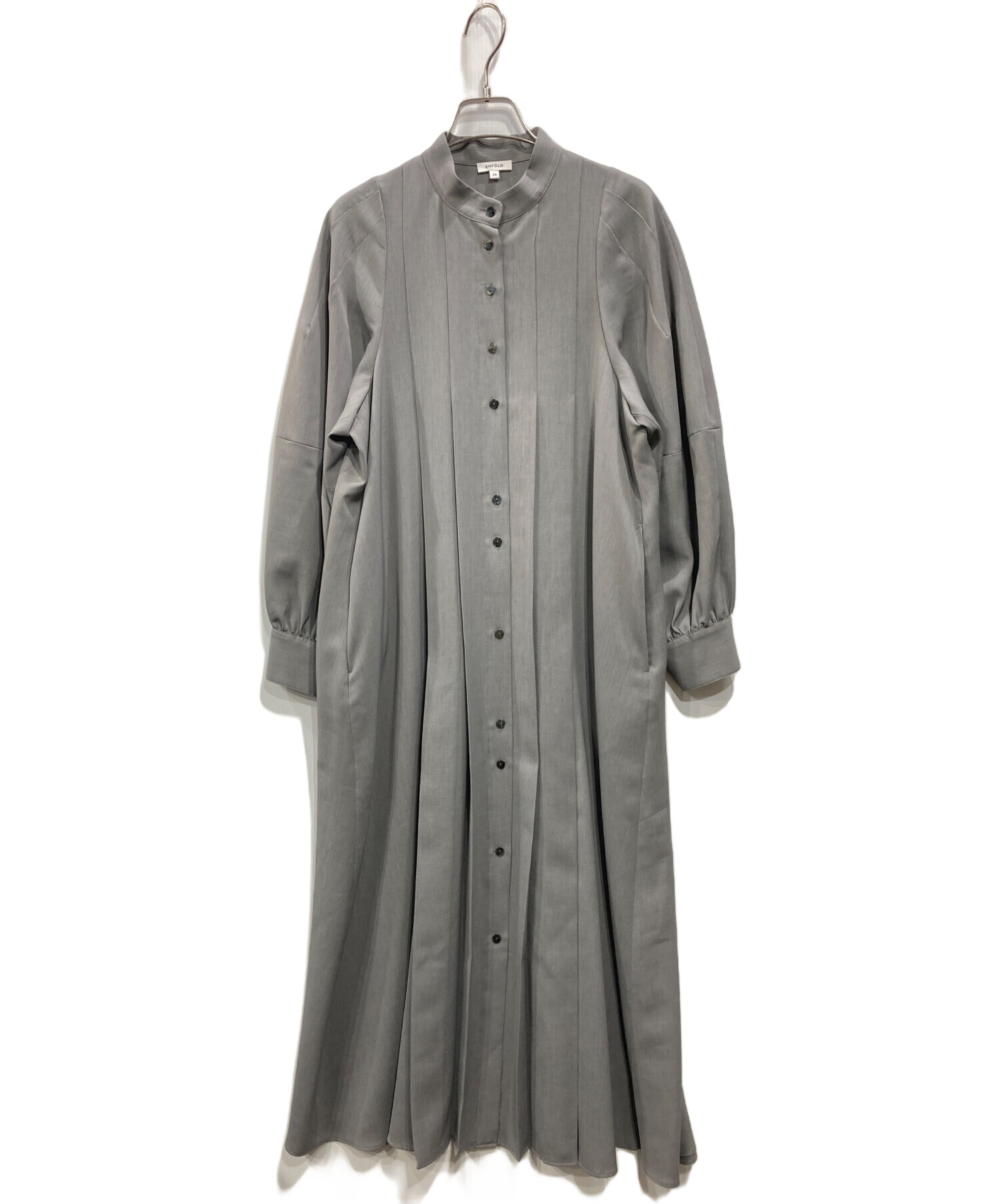 ENFOLD CIRCULAR DRESS 36 グレー　サーキュラードレス 中古・古着通販】ENFOLD (エンフォルド) サーキュラードレス グレー
