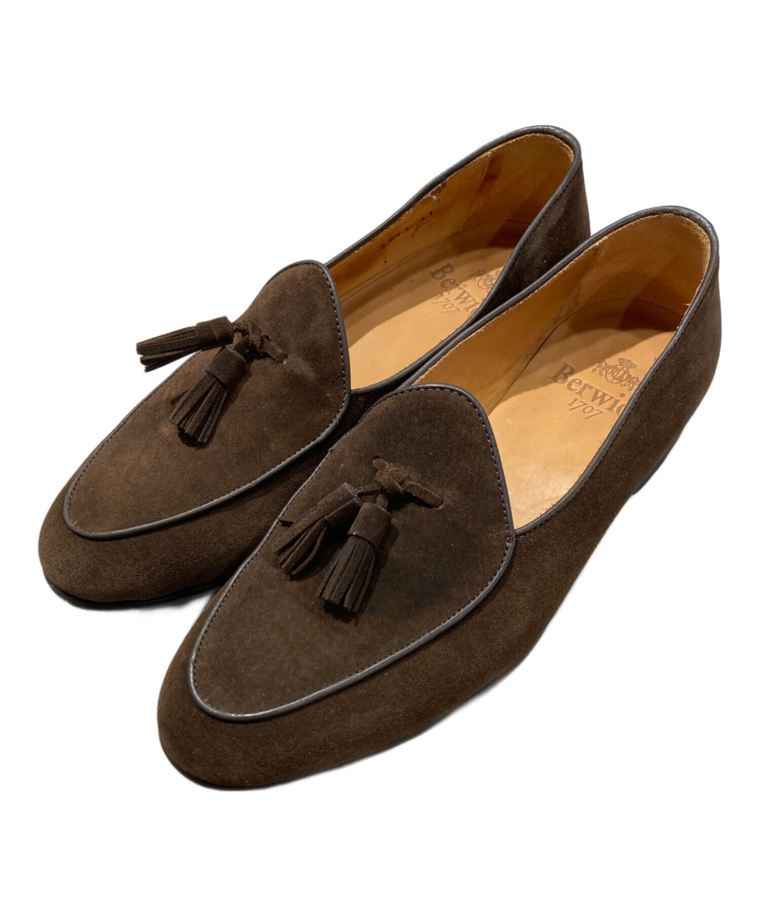Berwick タッセル付きローファー ブラウン サイズ41 中古・古着通販】berwick (バーウィック) タッセルローファー ブラウン