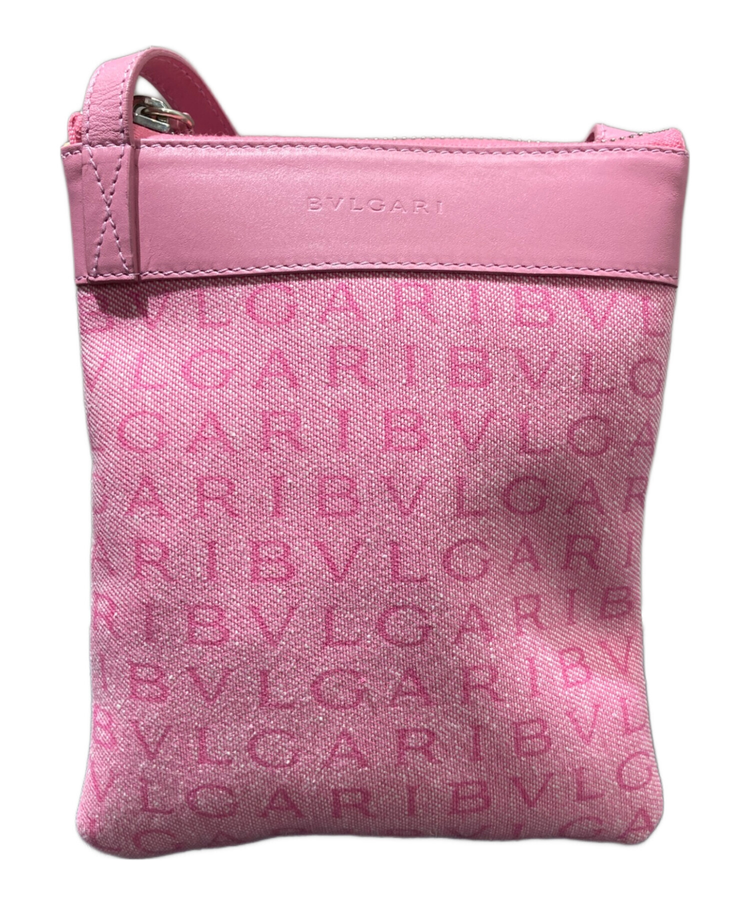 中古・古着通販】BVLGARI (ブルガリ) ロゴマニア ポシェット パープル 