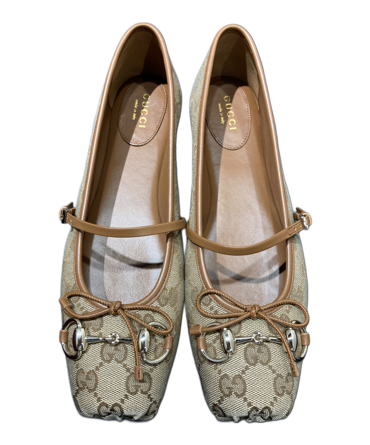 中古・古着通販】GUCCI (グッチ) ホースビット フラットバレエシューズ