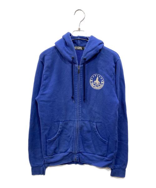 お値下げ中　美品ヒステリックグラマーフード付きパーカーブルー系 HYSTERIC GLAMOUR】ヒステリックグラマー『ニット ジップアップ