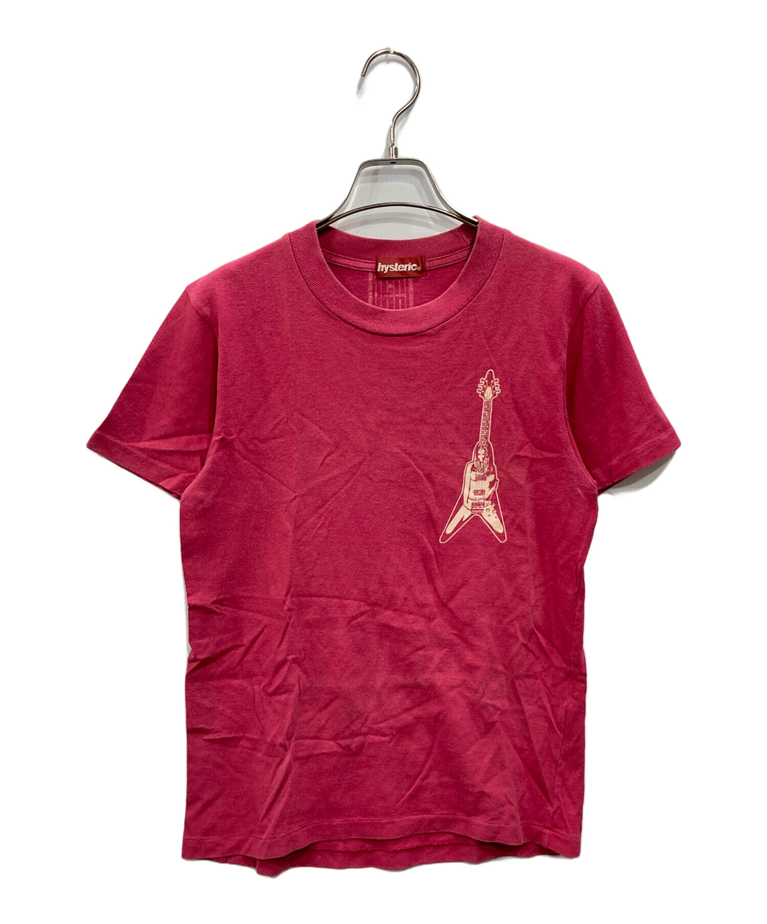 HYSTERIC GLAMOUR ヒステリックグラマー ギターガールTシャツ赤 HYSTERIC GLAMOUR（ヒステリックグラマー） 半袖Tシャツ 02243CT07