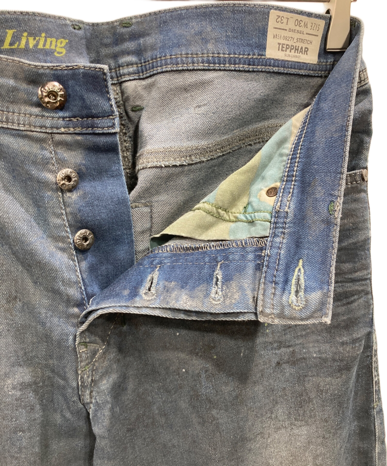 DIESEL デニム ビンテージ 中古・古着通販】DIESEL (ディーゼル) TEPPHARデニムパンツ インディゴ