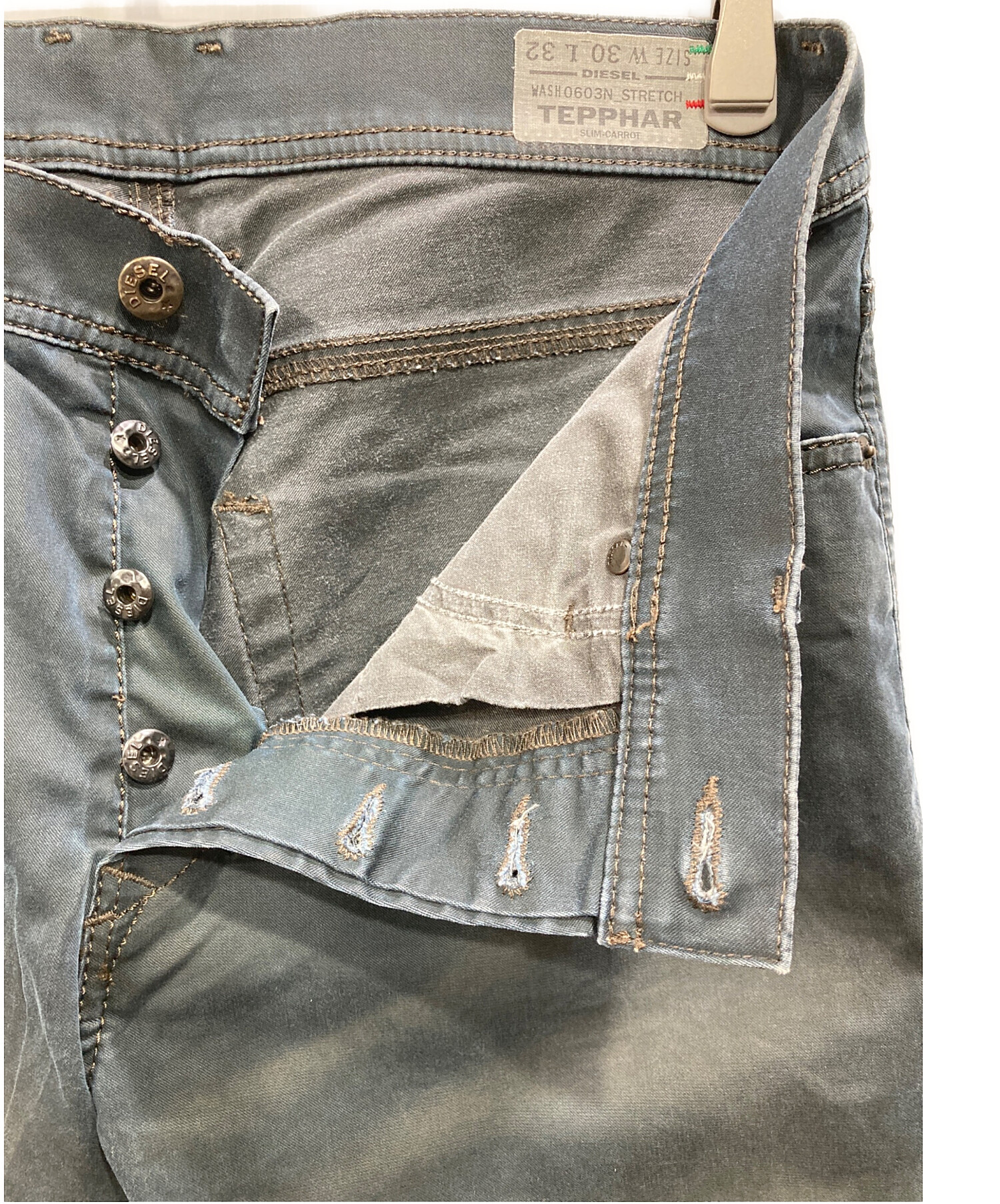 中古・古着通販】DIESEL (ディーゼル) TEPPHARデニムパンツ インディゴ 
