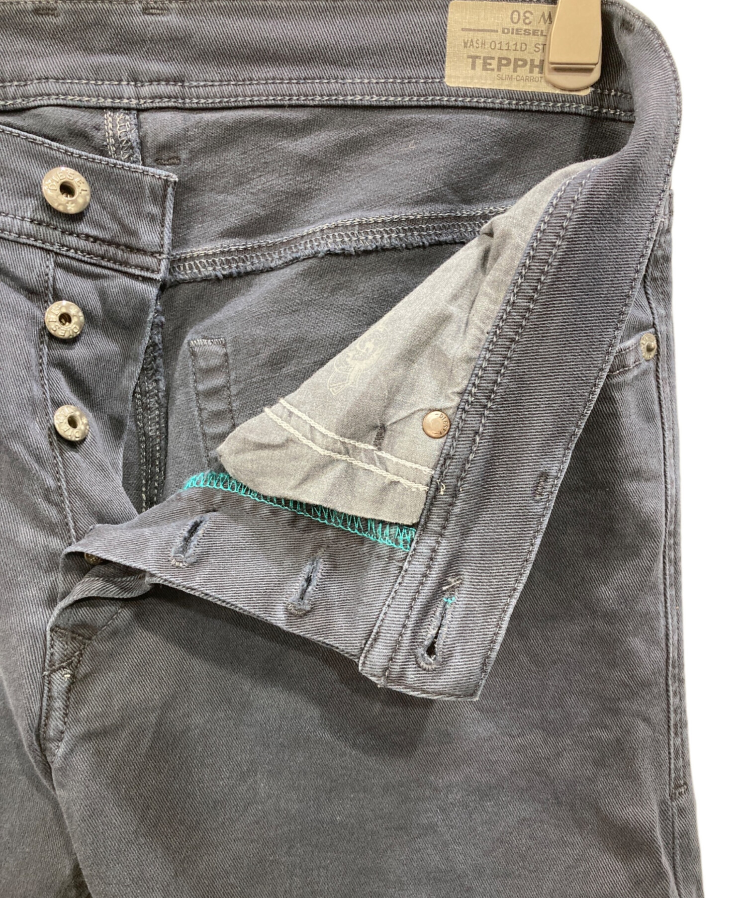 中古・古着通販】DIESEL (ディーゼル) TEPPHARデニムパンツ ネイビー 