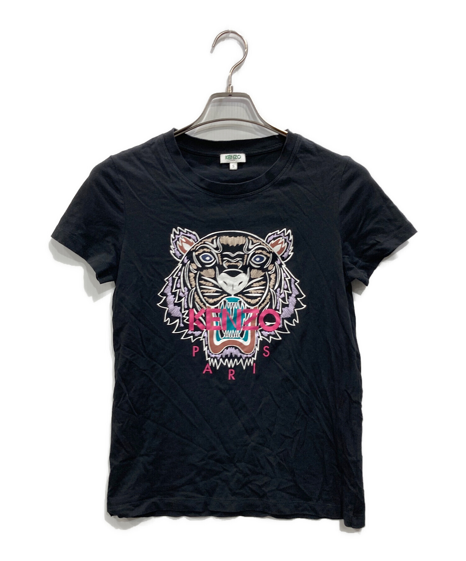 KENZO ケンゾー Tシャツ・カットソー S 黒 【古着】【中古】【送料無料】 KENZO - KENZO ケンゾー Tシャツ・カットソー XS 黒 【古着】【中古