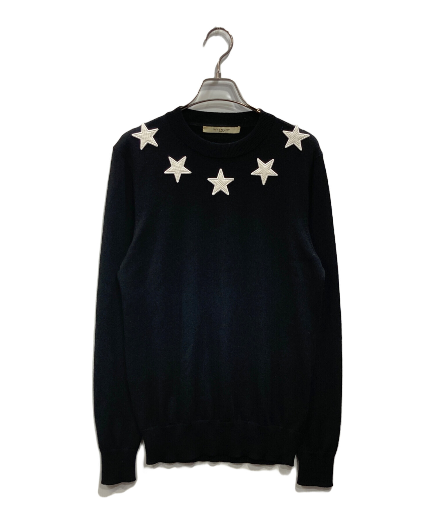 中古・古着通販】GIVENCHY (ジバンシィ) スターパッチニット ブラック