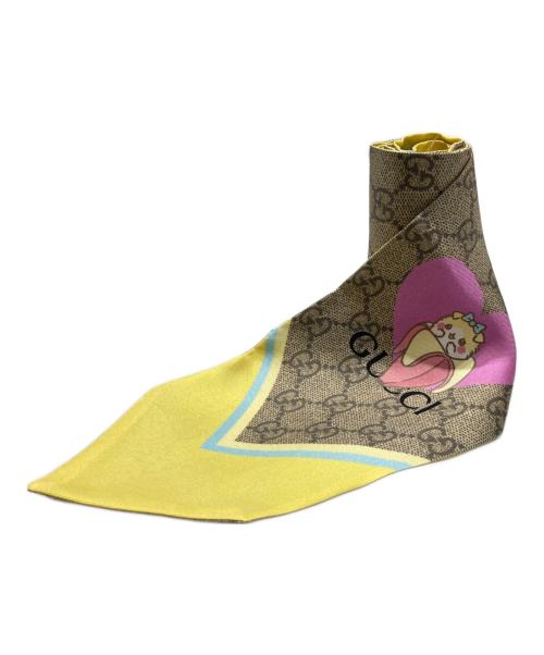中古・古着通販】GUCCI (グッチ) ツイリースカーフ ブラウン｜ブランド