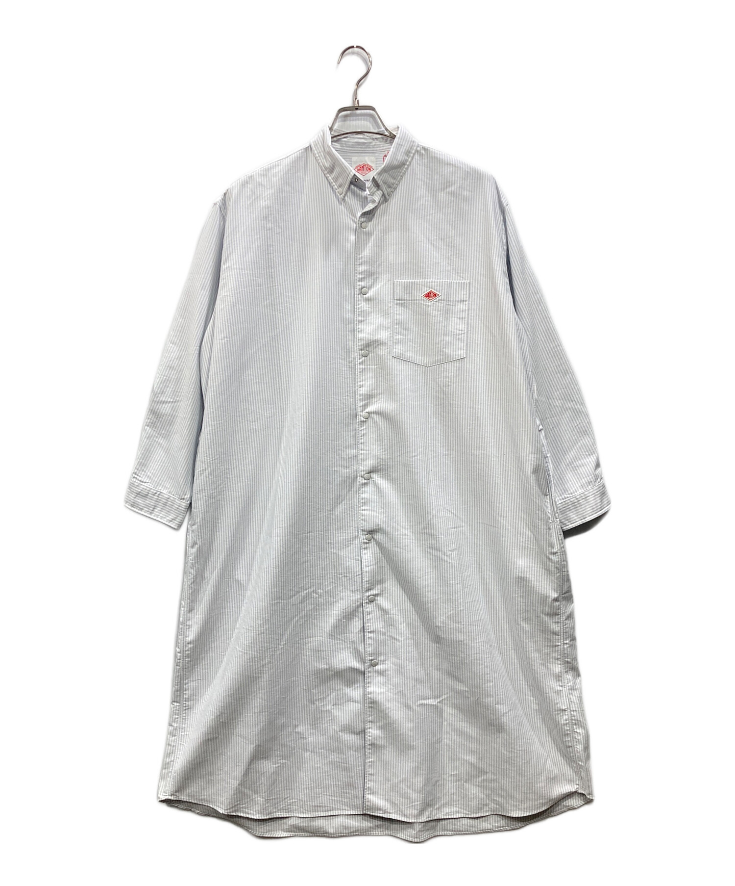 ダントン　ストライプシャツワンピース 中古・古着通販】DANTON (ダントン) ストライプシャツワンピース