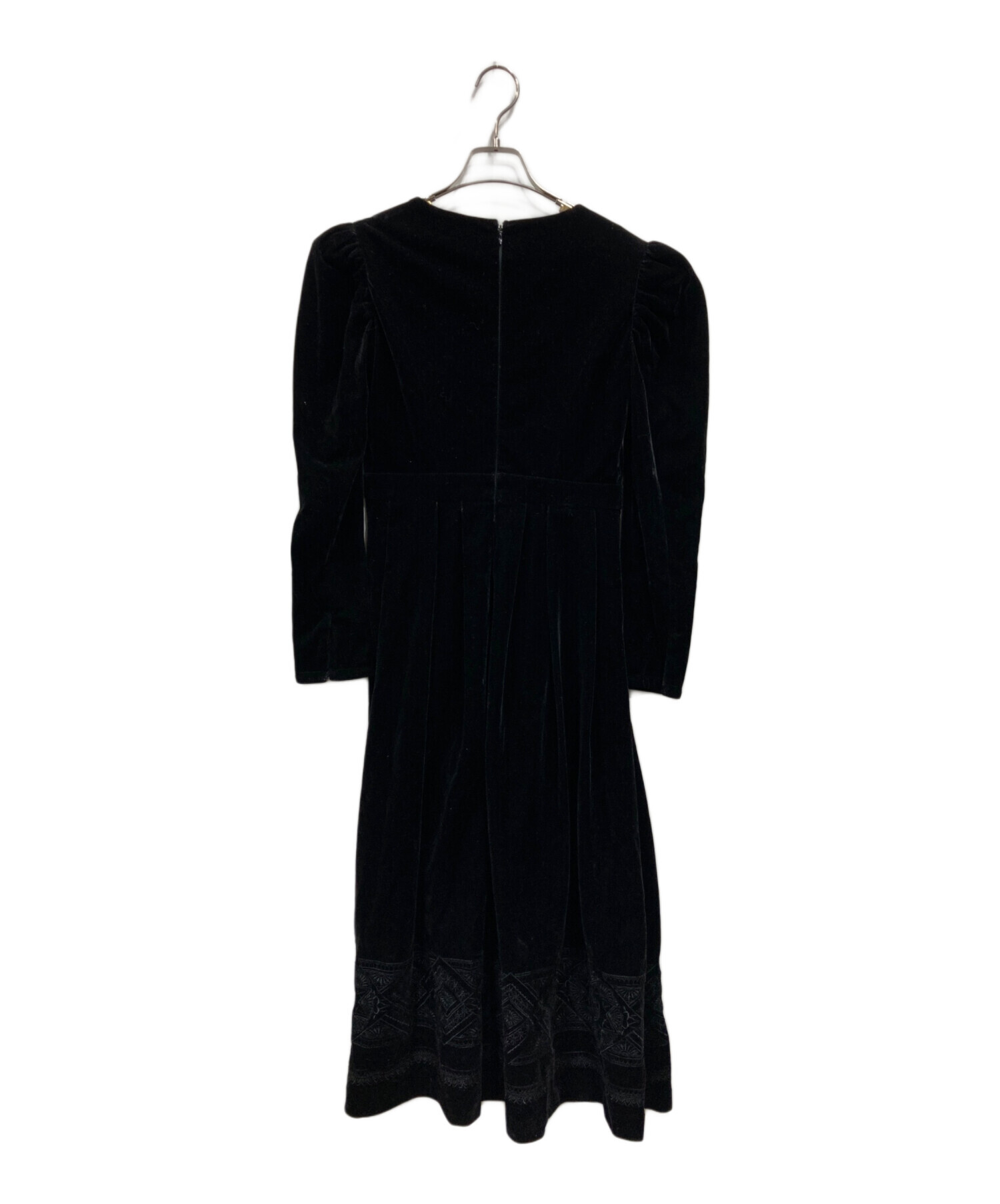 herlipto Embroidered Velour Midi Dress Herlipto -Embroidered