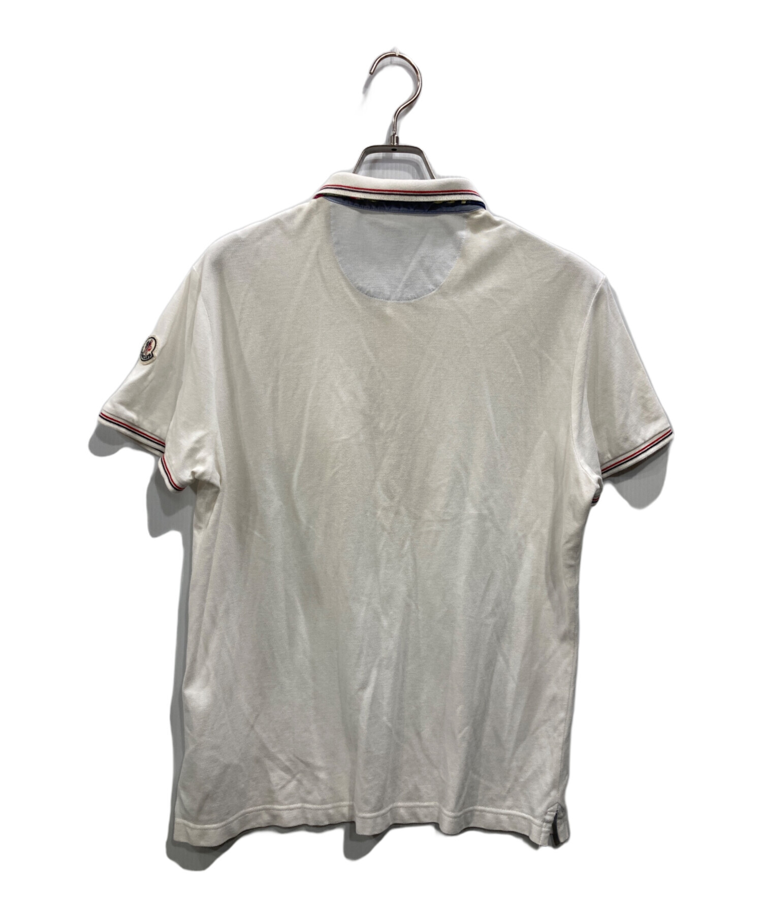中古・古着通販】MONCLER (モンクレール) ポロシャツ ホワイト サイズ