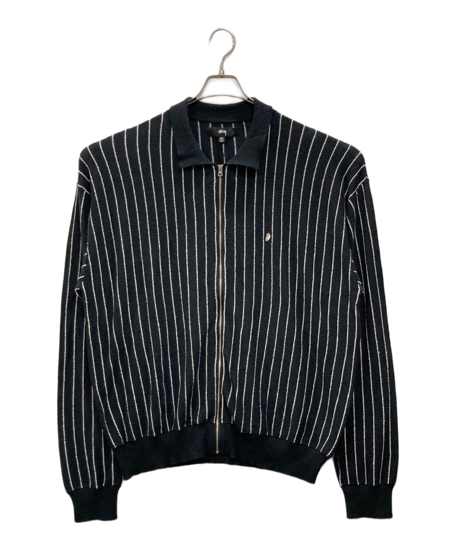 Stussy LIGHT WEIGHT LS ZIP POLO 黒 XXL 【公式通販】