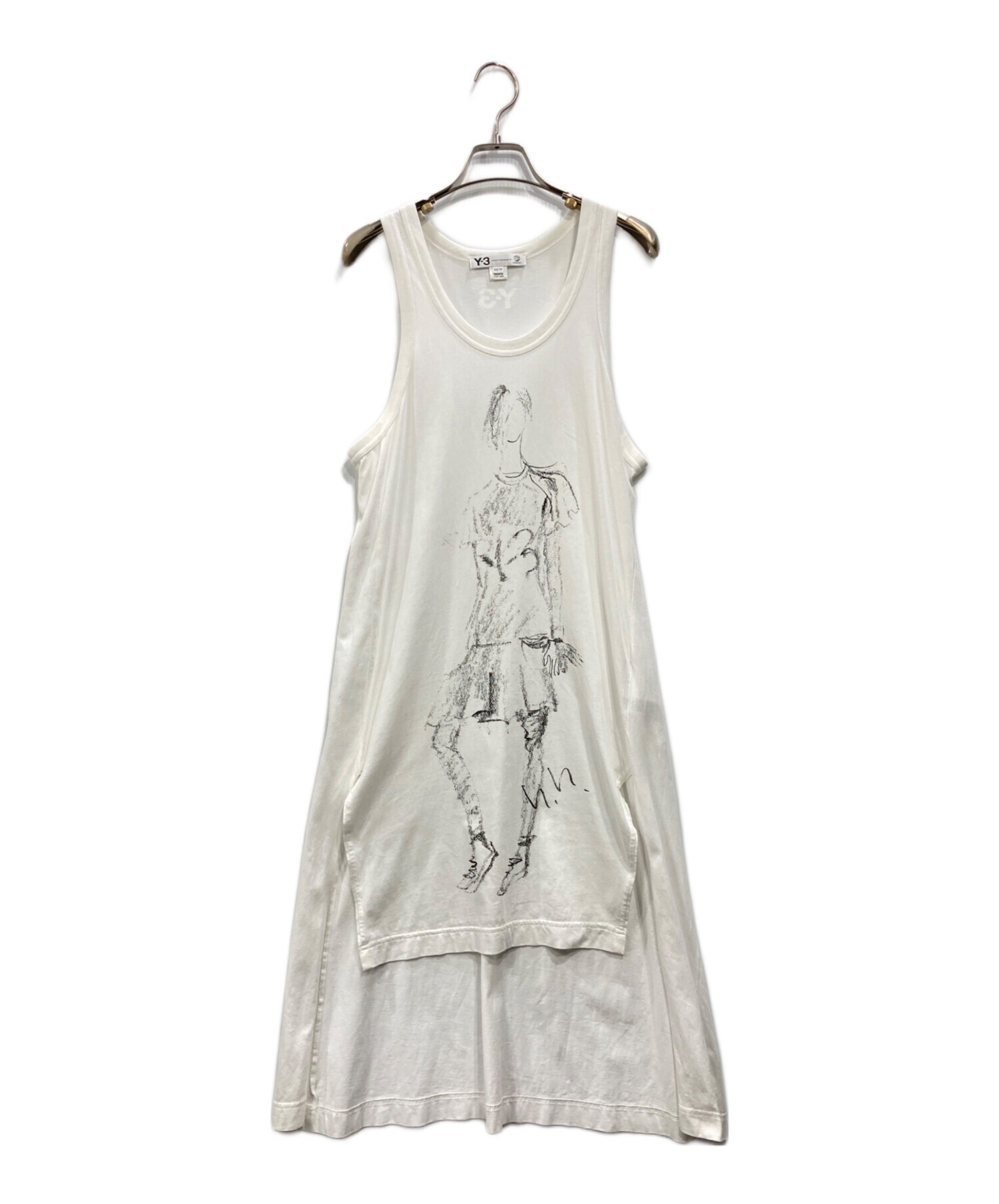 中古・古着通販】Y-3 (ワイスリー) W SKETCH TANK ホワイト サイズ:XS 