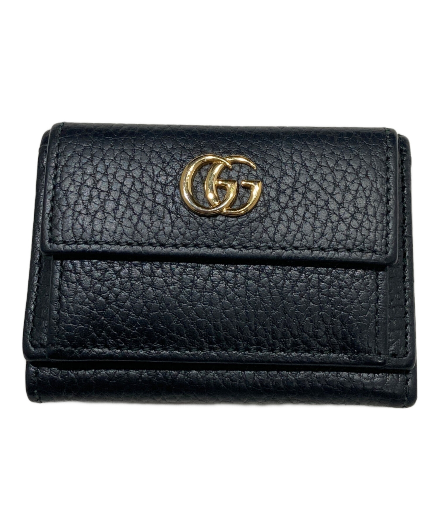 中古・古着通販】GUCCI (グッチ) 3つ折り財布 ブラック｜ブランド 