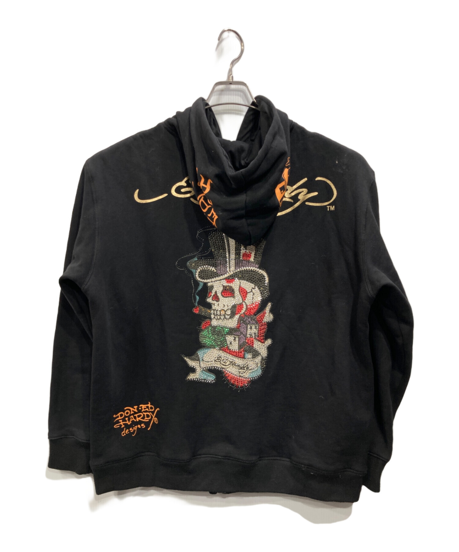 中古・古着通販】Ed Hardy (エド ハーディー) ジップパーカー ブラック