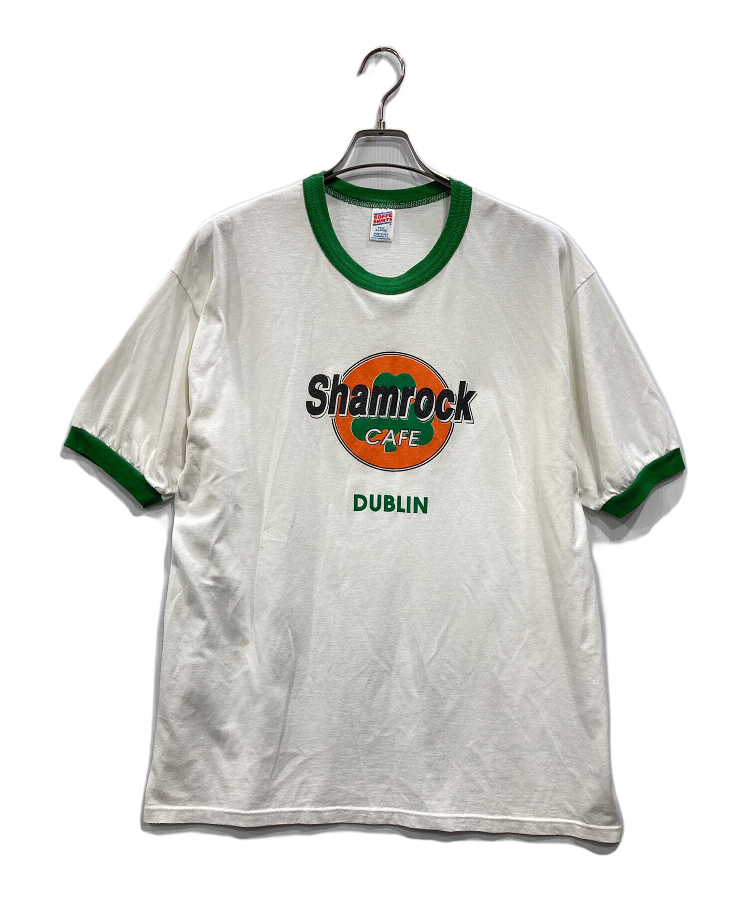 中古・古着通販】SOFFE (ソフィー) リンガーTシャツ ホワイト サイズ 