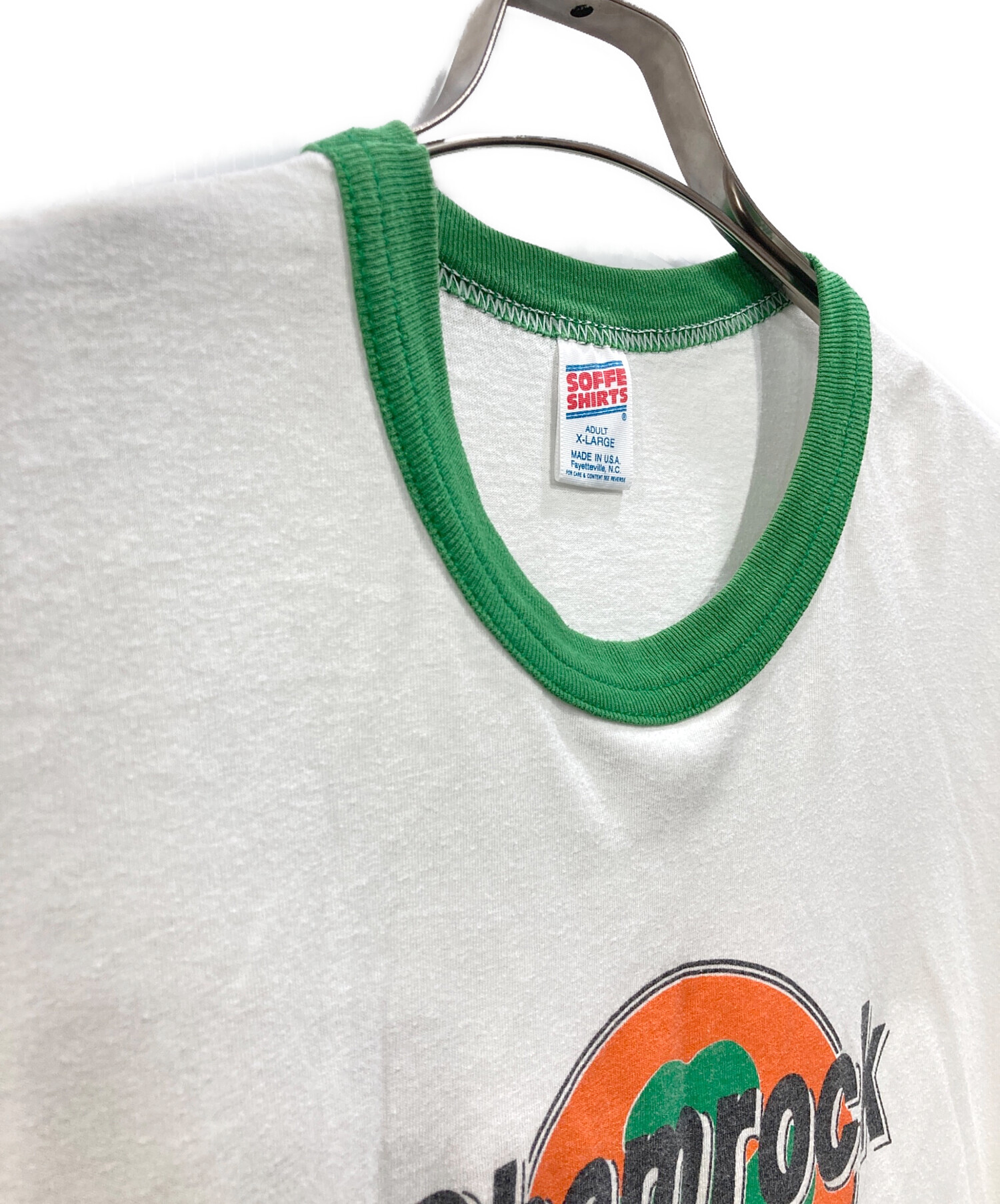 中古・古着通販】SOFFE (ソフィー) リンガーTシャツ ホワイト サイズ 