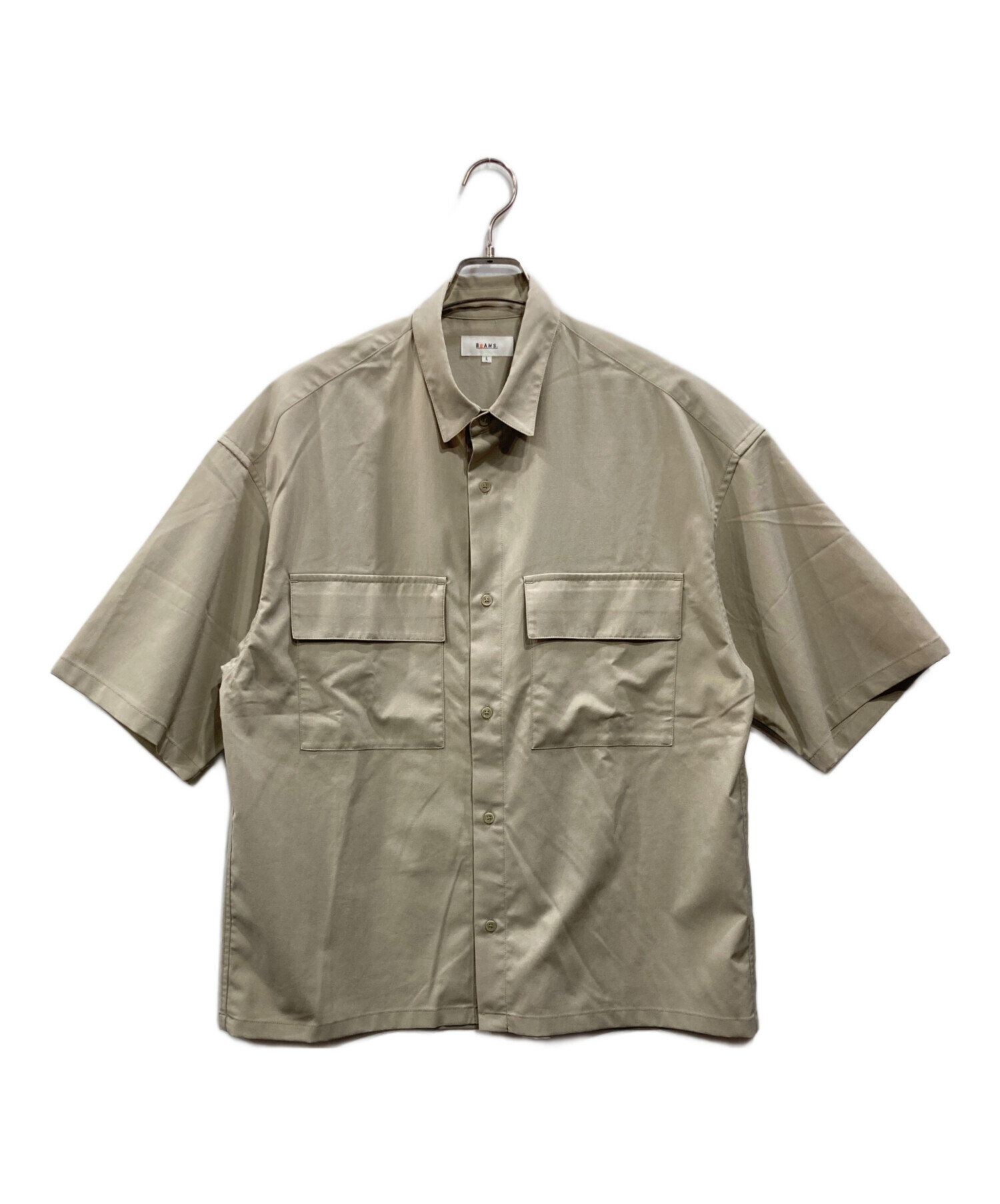 中古・古着通販】BEAMS (ビームス) 半袖シャツ ベージュ サイズ:L 