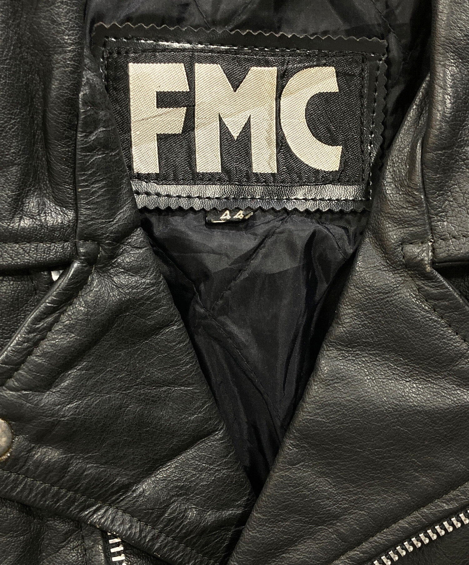 中古・古着通販】FMC (エフエムシー) レザーライダースジャケット