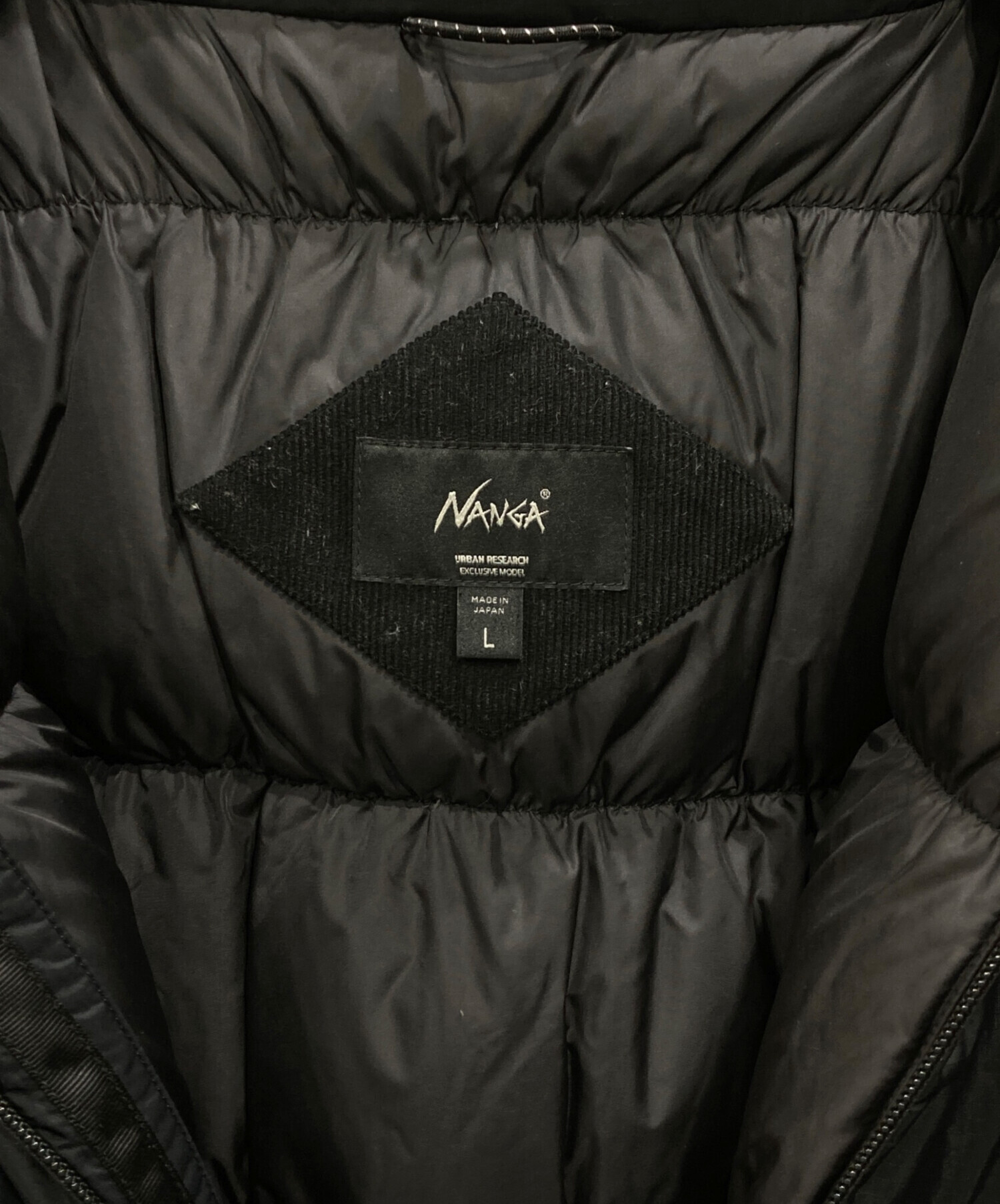 アーバンリサーチ&ナンガ　ダウンジャケット　黒　Lサイズ 中古・古着通販】URBAN RESEARCH (アーバンリサーチ) NANGA (ナンガ