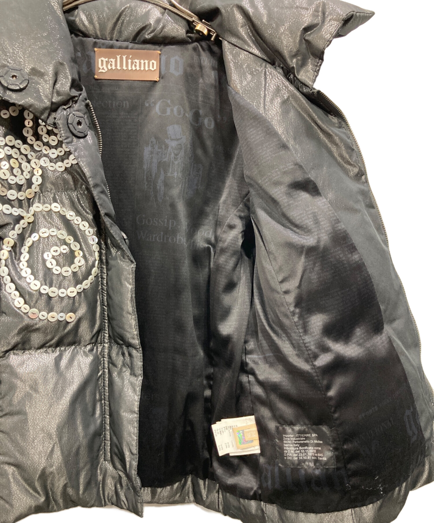 中古・古着通販】GALLIANO (ガリアーノ) ボタンデザインダウン 