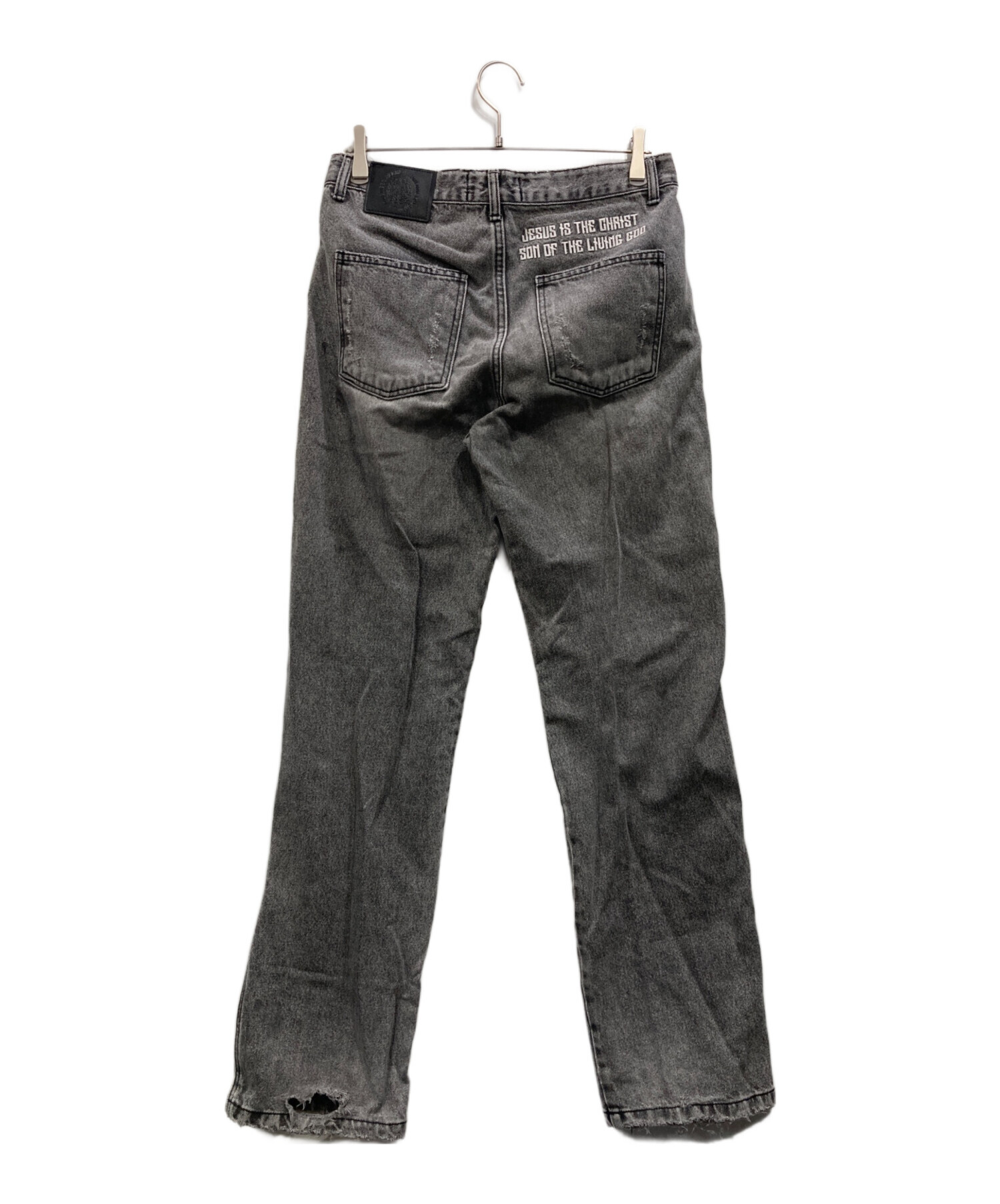 中古・古着通販】SOMEIT (サミット) ダメージ加工デニムパンツ グレー 