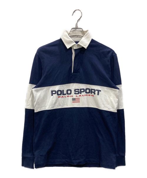 POLO SPORT ラガーシャツ M 青色 中古・古着通販】POLO SPORT (ポロスポーツ) ラガーシャツ ネイビー