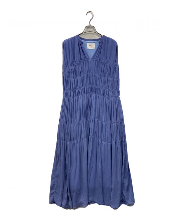 中古・古着通販】AMERI (アメリ) SHIRRING PLEATS NS DRESS ブルー 
