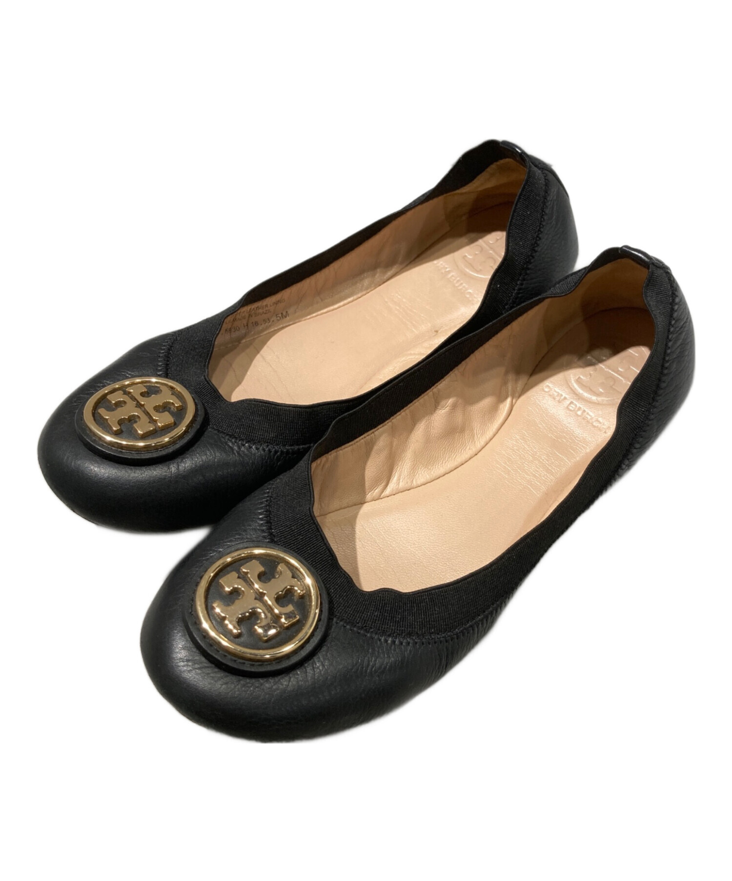 中古・古着通販】TORY BURCH (トリーバーチ) バレエパンプス ブラック