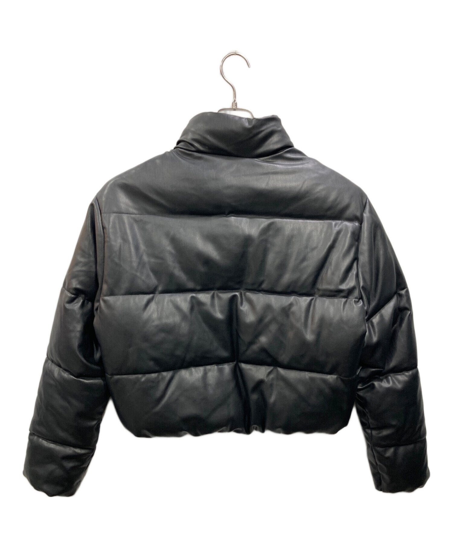 ant【値下げ】黒 レザージャケット フリル付き ant【値下げ】黒 レザー