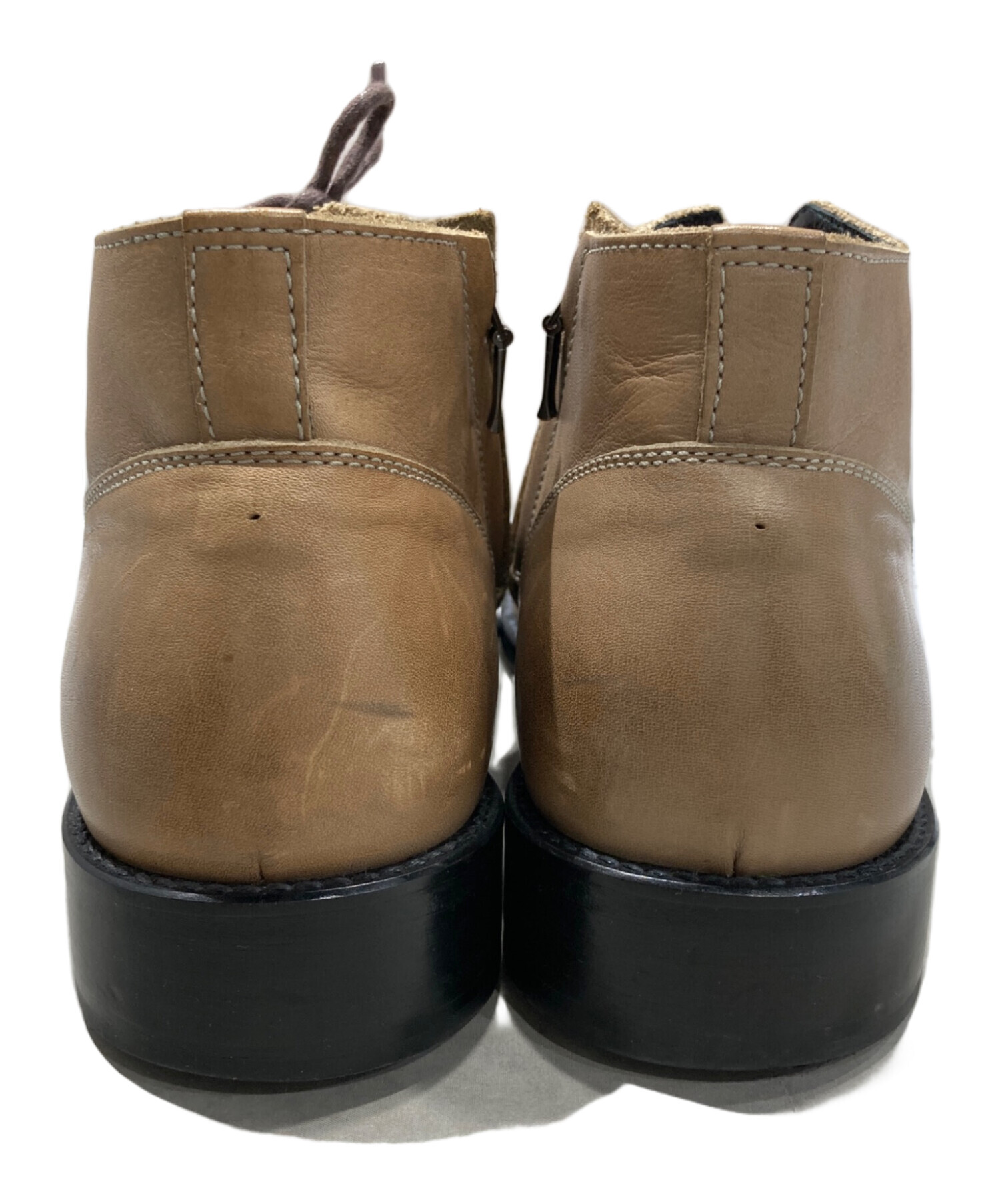 中古・古着通販】PADRONE (パドローネ) サイドジップブーツ ベージュ 