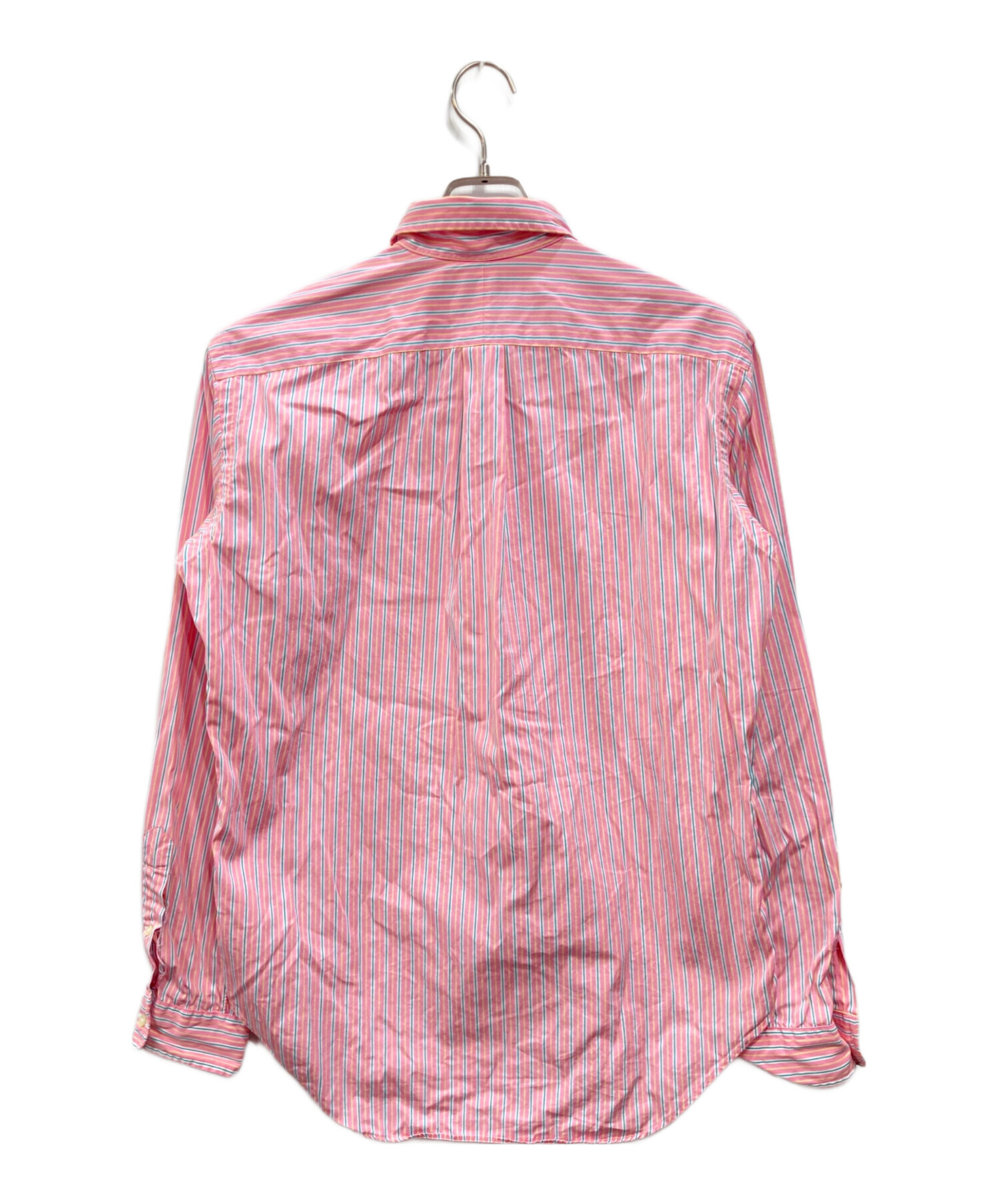 RALPH LAUREN ストライプシャツ　ピンク USED】RALPH LAUREN WIDE COLLAR SHIRT 'REGENT CLASSIC FIT' GUSSET